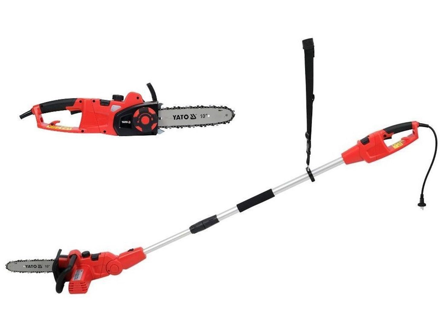 Yato Elektro-Kettensäge 2in1 Elektro Kettensäge, Hochentaster 750W, 25cm, 110-170 cm, 2in1 Elektro Kettensäge, Hochentaster 750W, 25cm, 110-170 cm