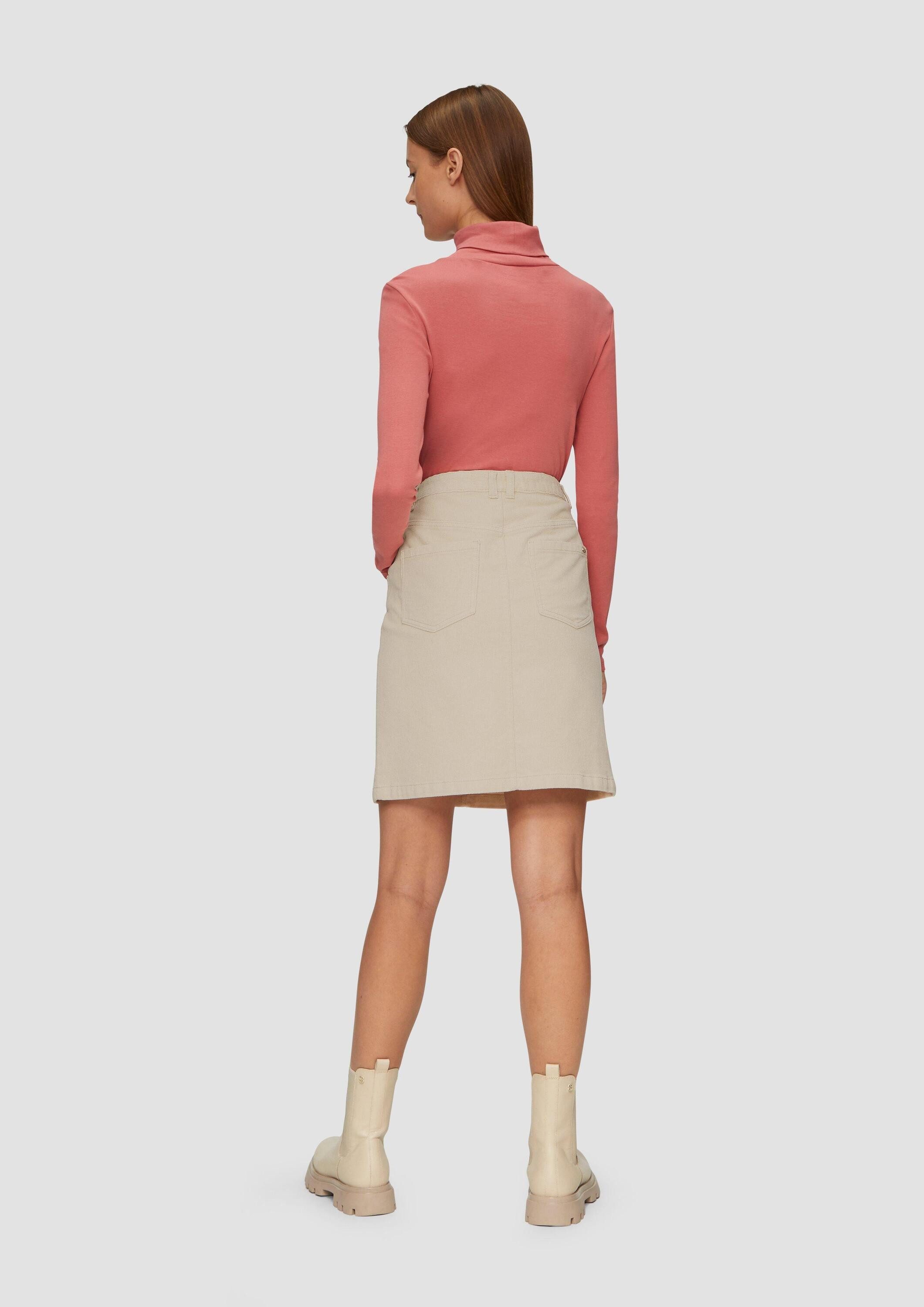 s.Oliver Minirock Rock Kurzer Rock aus elastischem Cord