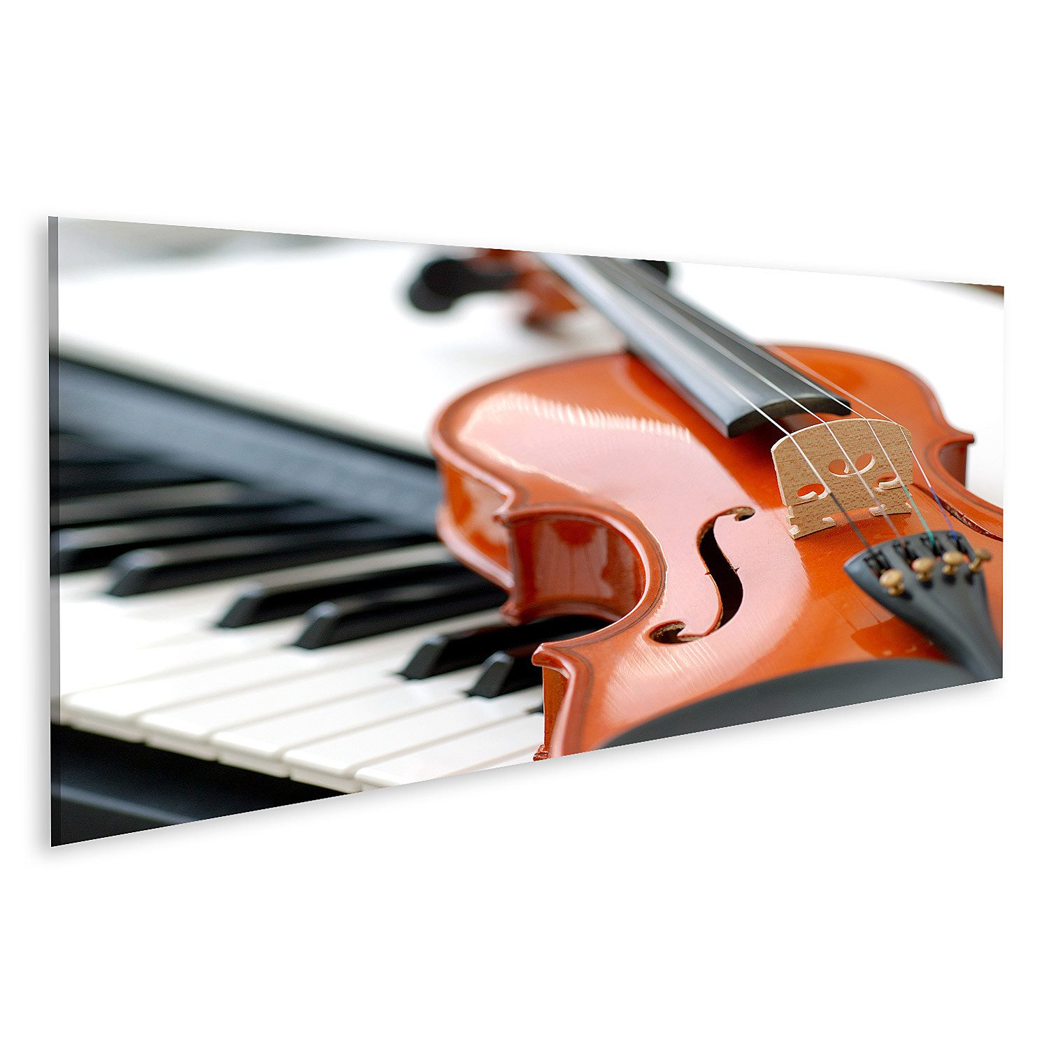 islandburner Leinwandbild Duett Geige Klavier Musik Schule Instrumente Bilder