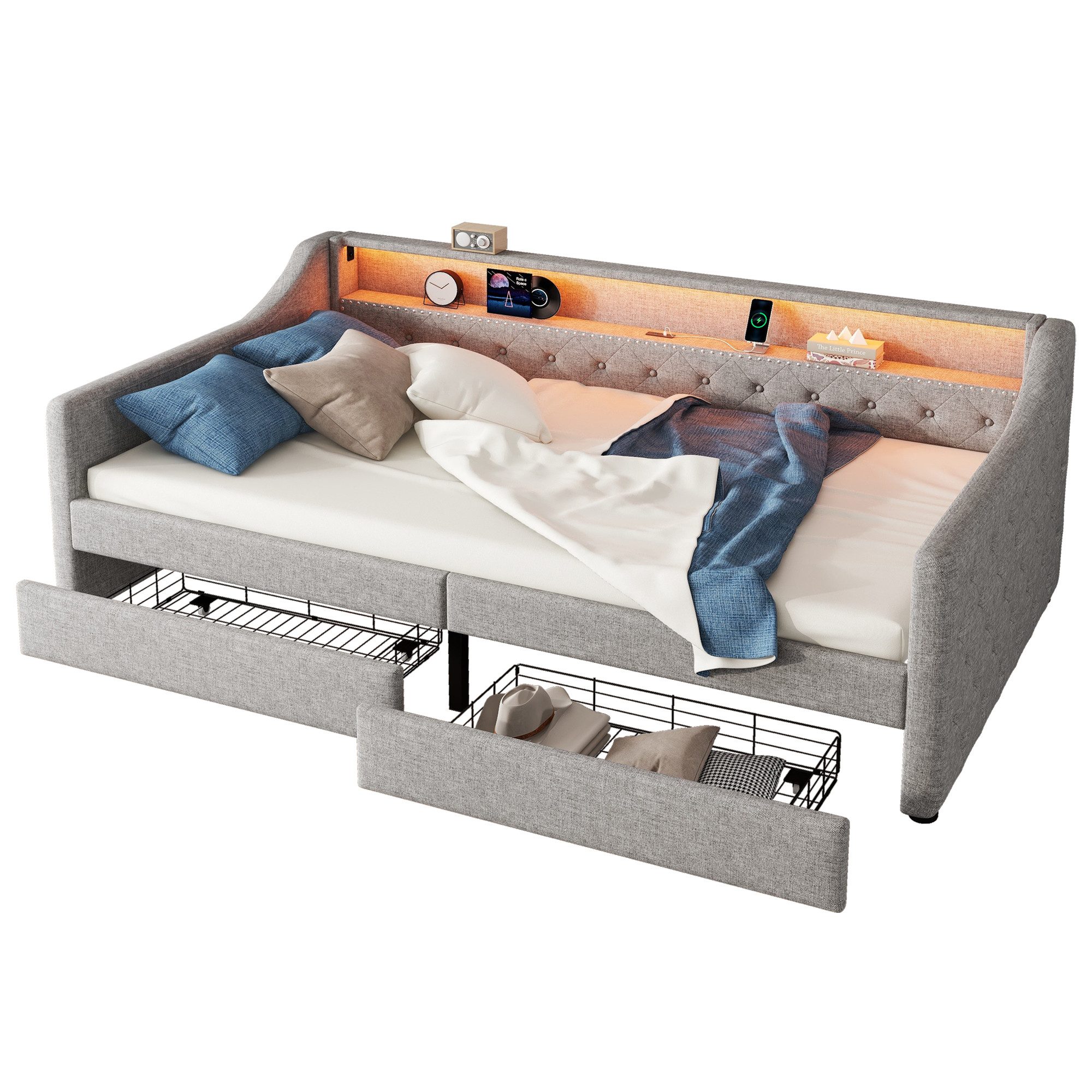 REDOM Daybett Funktionsbett,Tagesbett,Einzelbett (Daybett, Schlafsofa mit günstig online kaufen