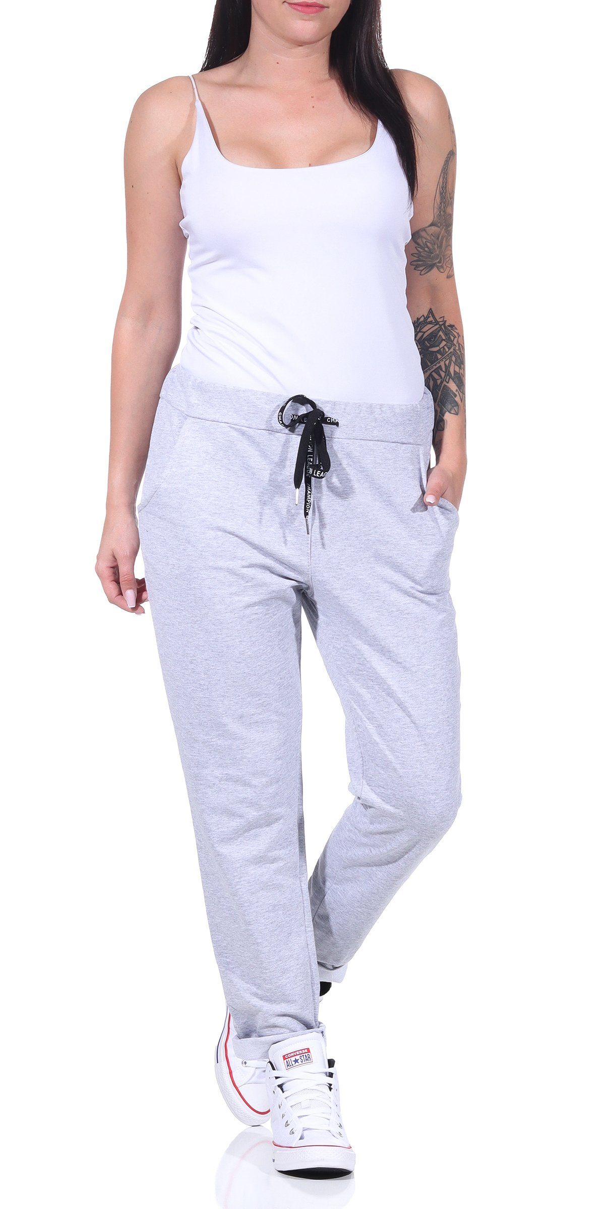 CLEO STYLE Jogginghose Jogginghose 20 Hellgrau günstig online kaufen