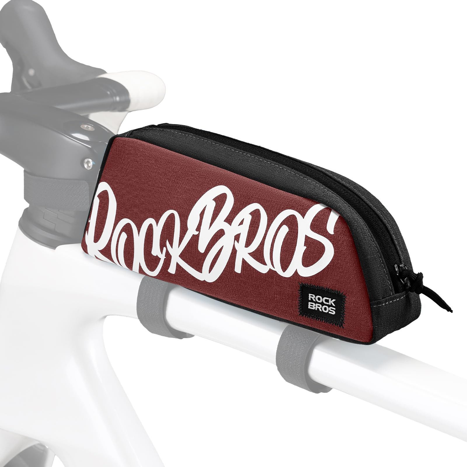 ROCKBROS Rahmentasche Fahrradtashce Oberrohrtasche 0,8L (für MTB Rennrad E-Bike Gravelbike, 1-tlg., Fahrradtasche Rahmen Top Tube Bag), Rot