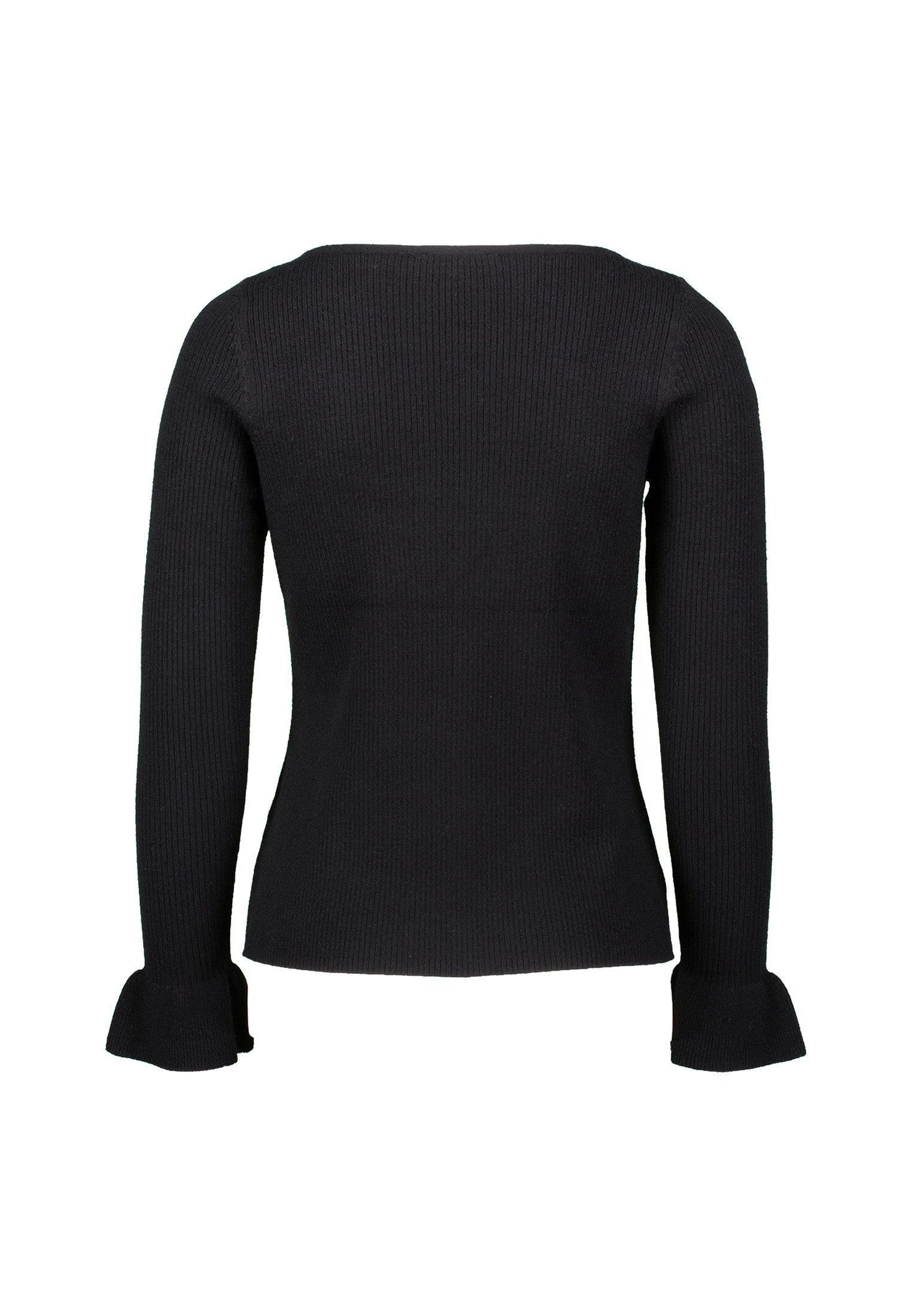 Zero Strickpullover Damen mit Volants am Ärmel (1-tlg) Volant