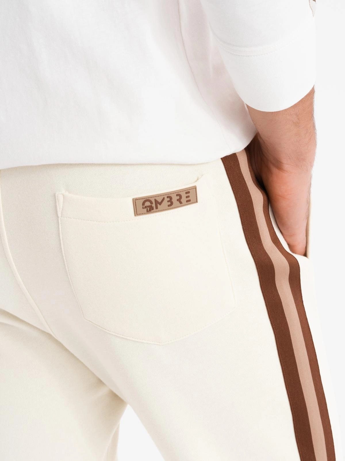 OMBRE Sweathose Sweatpants mit Paspeln und gerippten Beinen