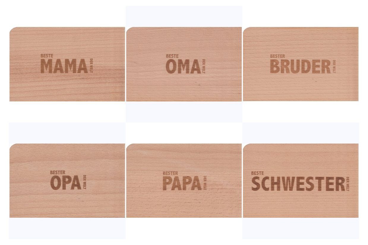 postkarten-universum.de Postkarte Holzpostkarten-Set "Beste Familie der Welt"