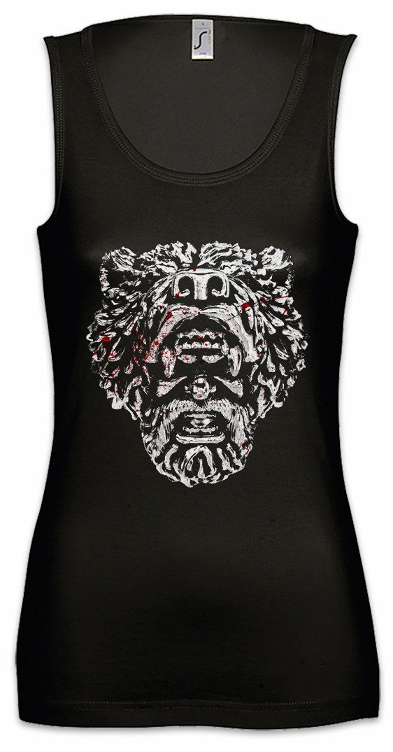 Tanktop Viking Bear Head Ärmelloses Damen T-Shirt Vikings Norse Odin Odhin