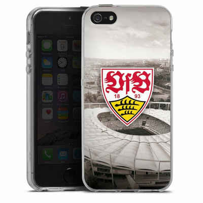 DeinDesign Handyhülle VfB Stuttgart Offizielles Lizenzprodukt Stadion VfB Stadion Grau, Apple iPhone 5 Silikon Hülle Bumper Case Handy Schutzhülle