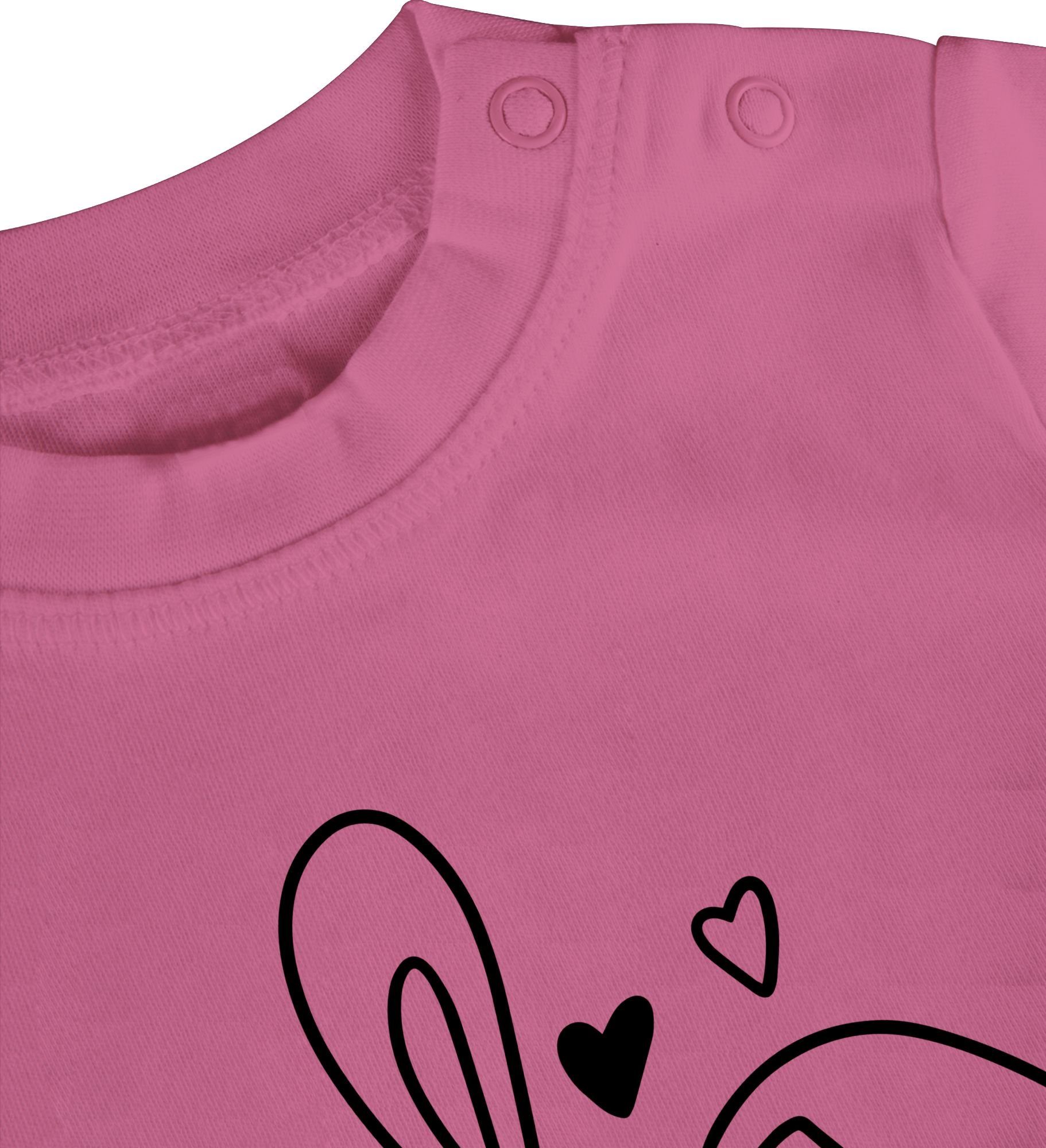 Osterhase Ostergeschenke Pink Schlappohr Hasen T-Shirt Shirtracer 1