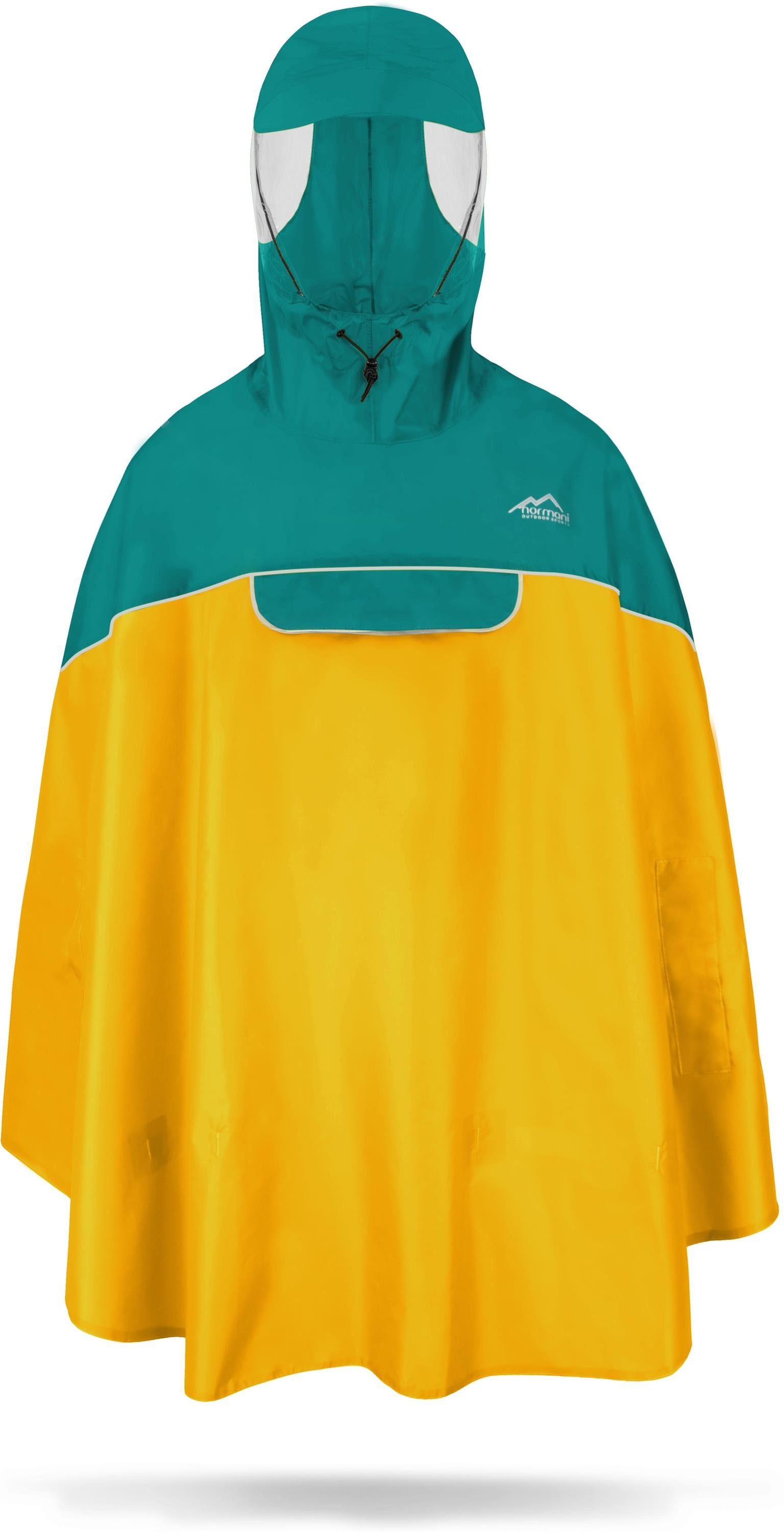 normani Regenponcho Regenponcho Sohra Wasserdichter Fahrradponcho mit Kapuze - Wassersäule: 12.000 mm