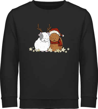 Shirtracer Sweatshirt Weihnachtliche Meerschweinchen Weihnachten Kleidung Kinder