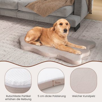 COSTWAY Tierbett, Polyester, Orthopädisches Hundebett, mit abnehmbarem Bezug