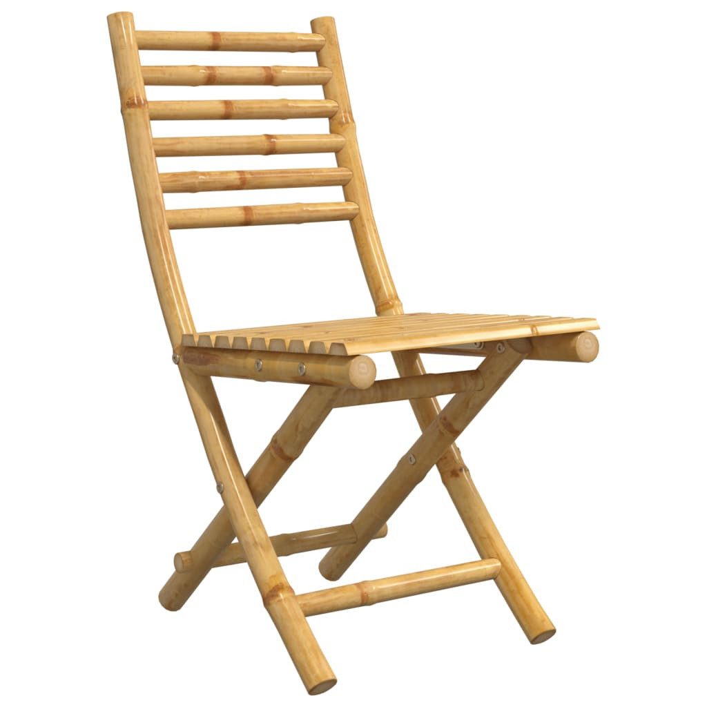 vidaXL Gartenstuhl Klappstühle, 4 Stück, 43 x 54 x 88 cm, Bambus (4 St), Klappstühle, 4 Stück, 43 x 54 x 88 cm, Bambus