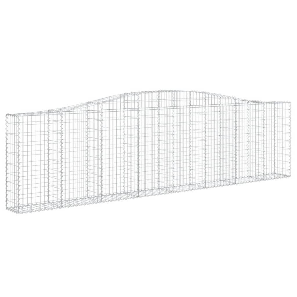 vidaXL Blumentopf Gabionen mit Hochbogen 6 Stk. 400x30x100/120cm Verzinktes Eisen (6 St)