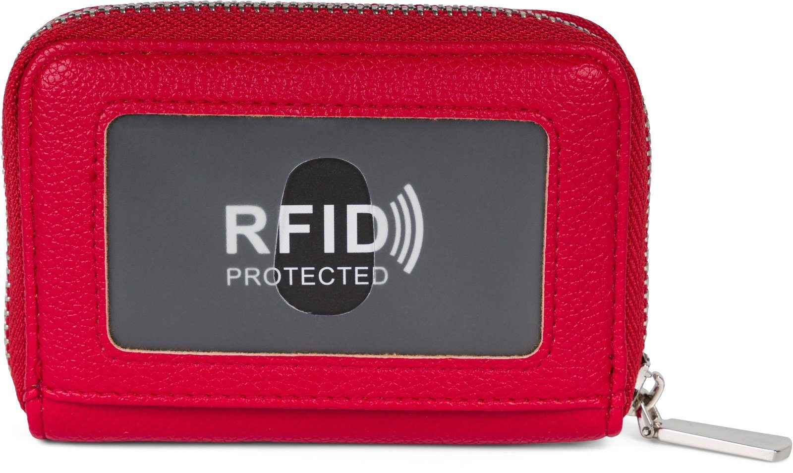 styleBREAKER Geldbörse (1-tlg), Karten Geldbörse mit RFID-Schutz Rot