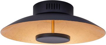 näve LED Deckenleuchte Firenze, LED fest integriert, Warmweiß, rund, schwarz/gold, 36x LED warmweiß, nicht dimmbar, D: 40cm