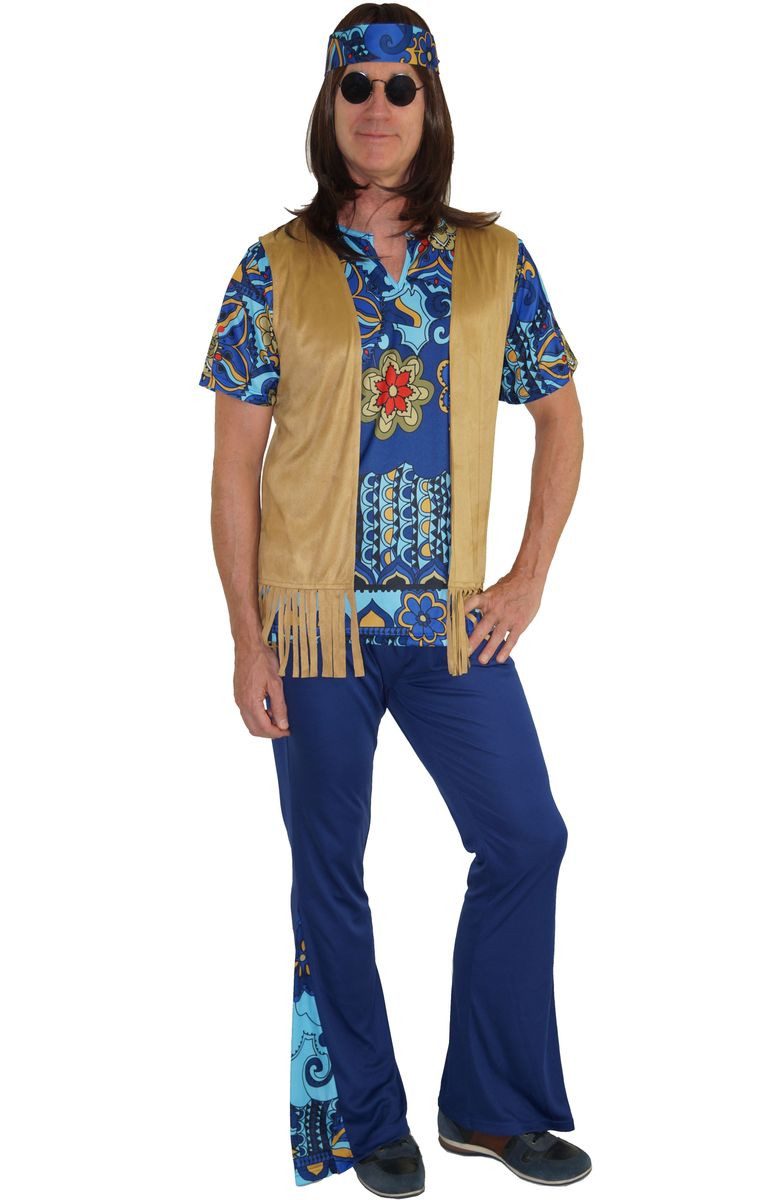 Maylynn Hippie-Kostüm Hippie Kostüm Herren 70er Jahre Herren Retro - Lecam