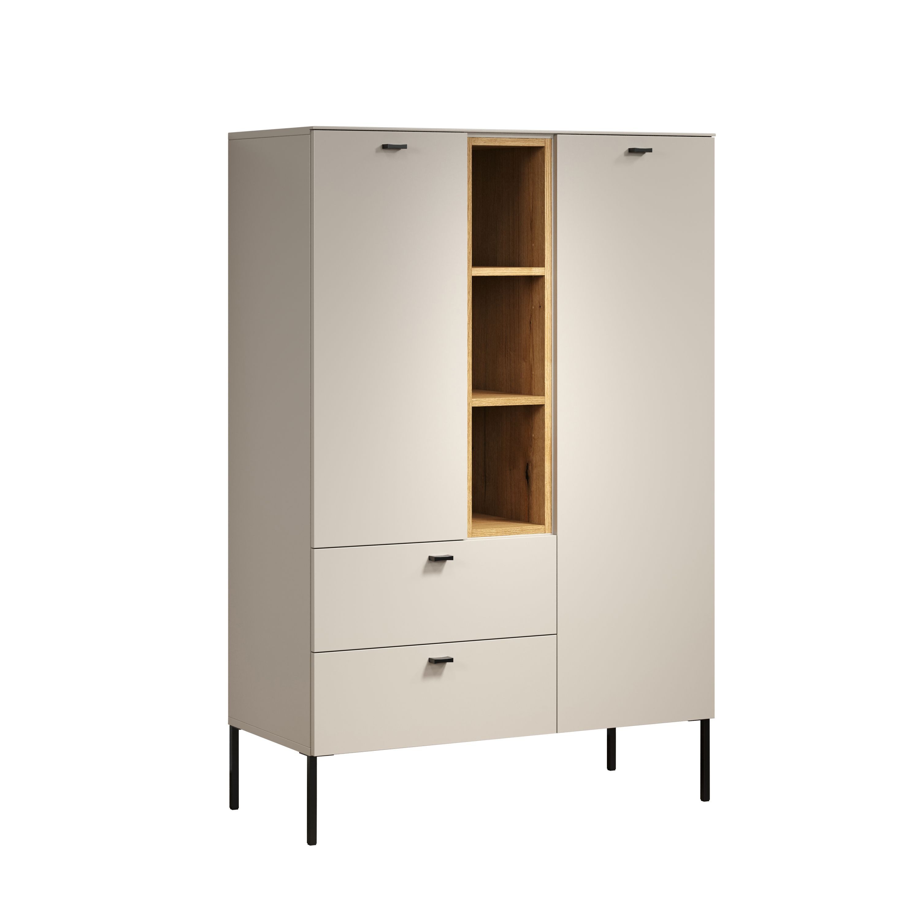trendteam Highboard, In Kaschmir Melamin & Evoke Oak Nachbildung B/H/T: 93 / 140 / 42 cm