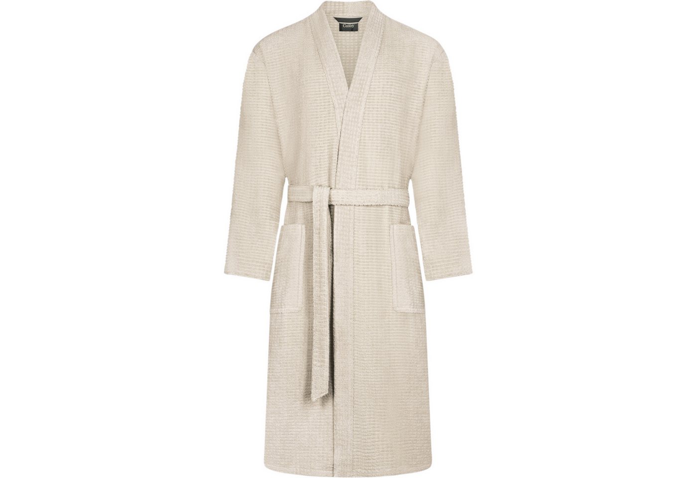 Cawö Herrenbademantel PURE Elements 6526 Kimono Frottier, Kimono, 100% Baumwolle