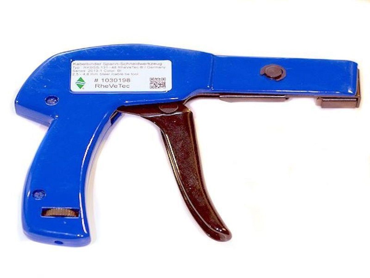 RheVeTec RheFLEX Kabelbinder Kabelbinderpistole bis Binderbreite 4,8mm (1-St) - Stahlgehäuse, sehr Robust.