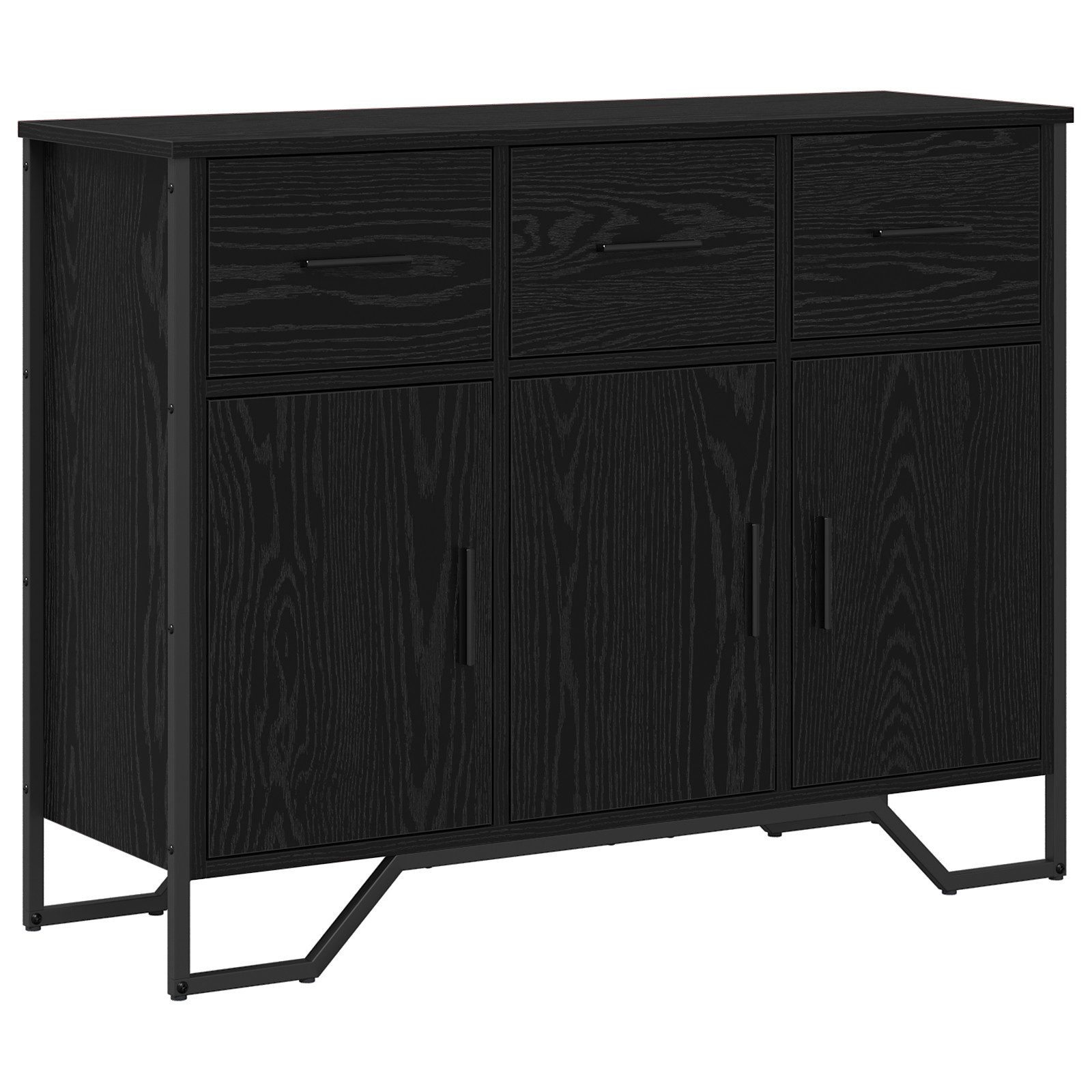 vidaXL Sideboard Sideboard Schwarze Eiche 97x32,5x74,5 günstig online kaufen
