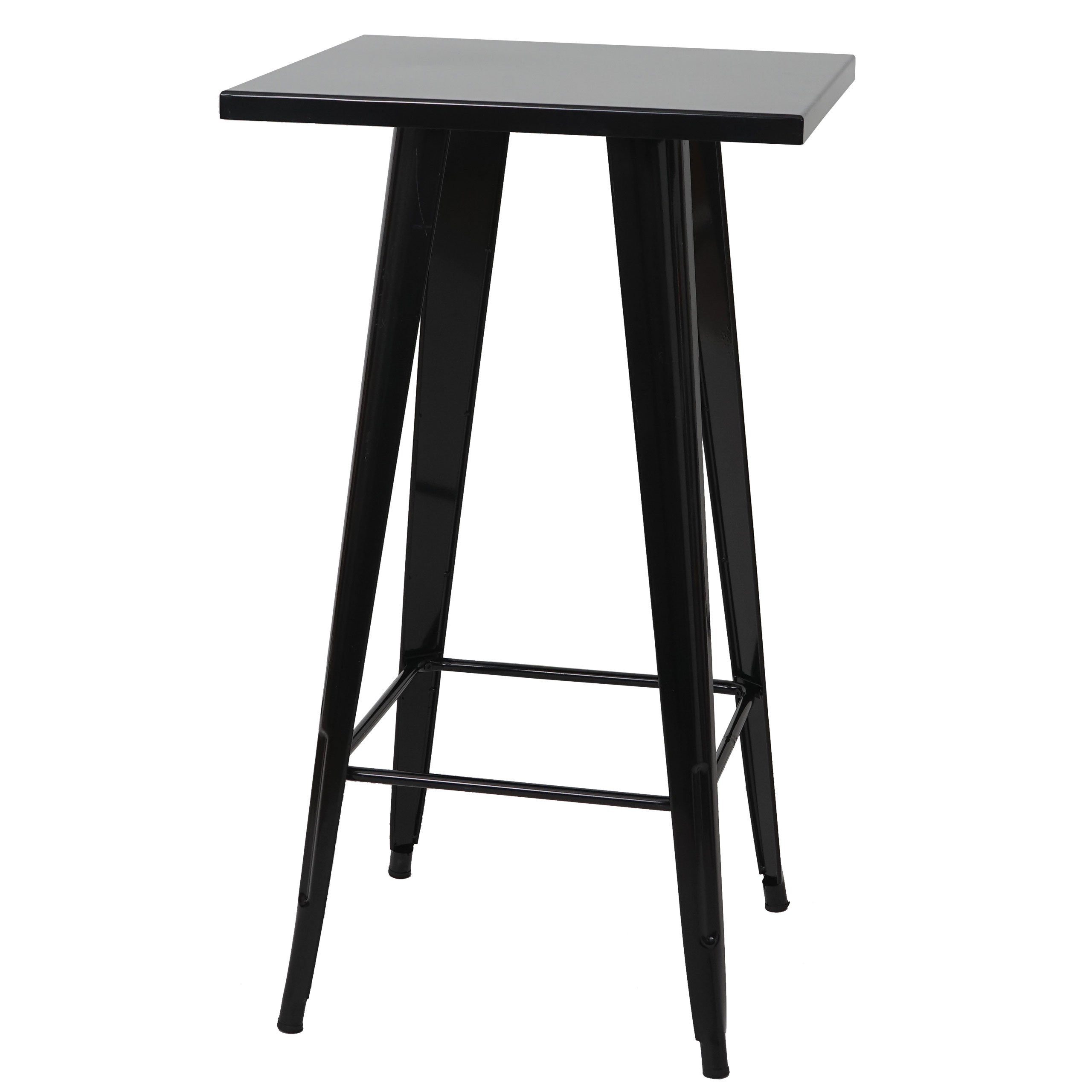 PROREGAL® Bistrotisch Stehtisch 105x60x60cm Metall Industriedesign Schwarz Bistrotisch