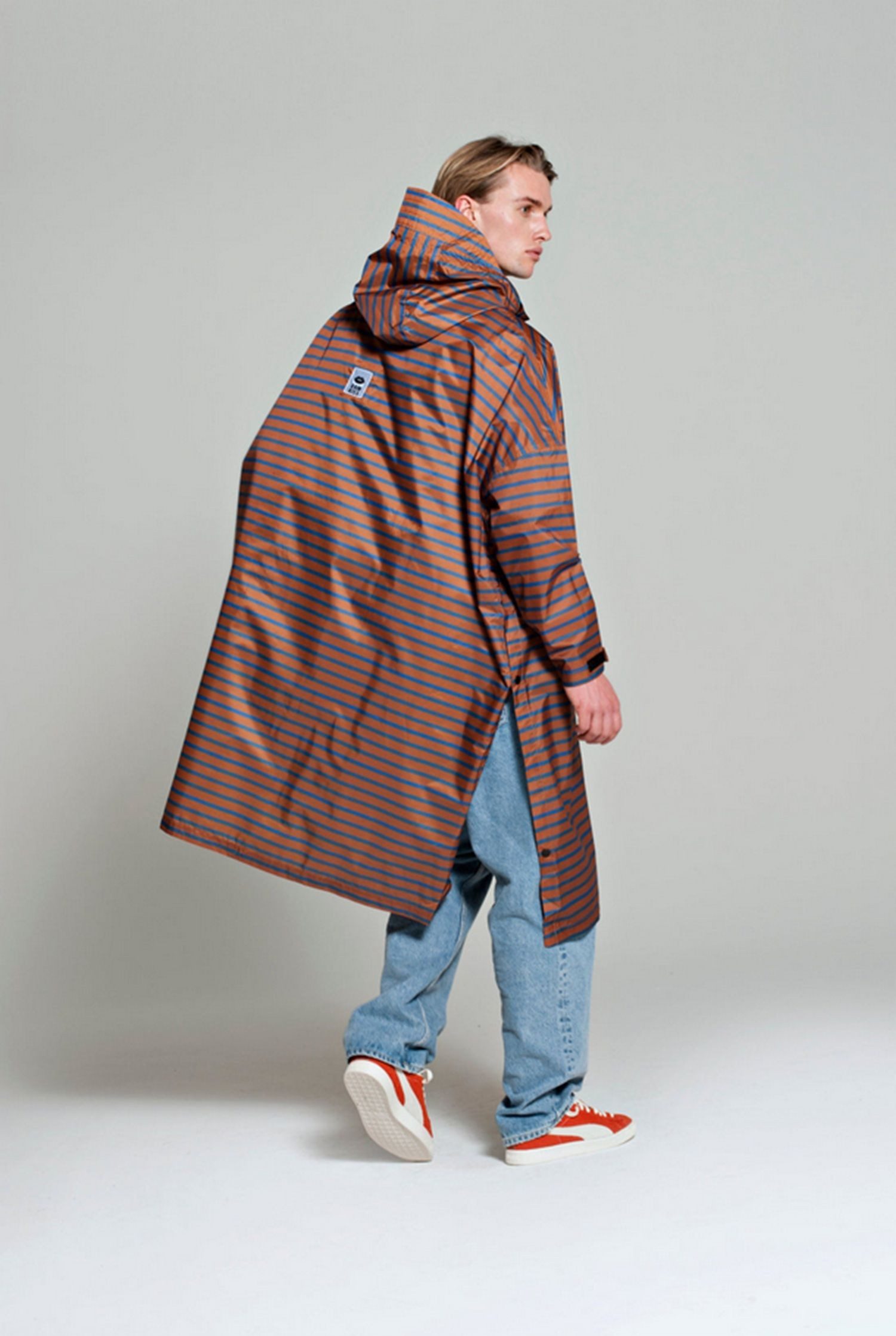 Rainkiss Regenponcho Breton Brown Blue