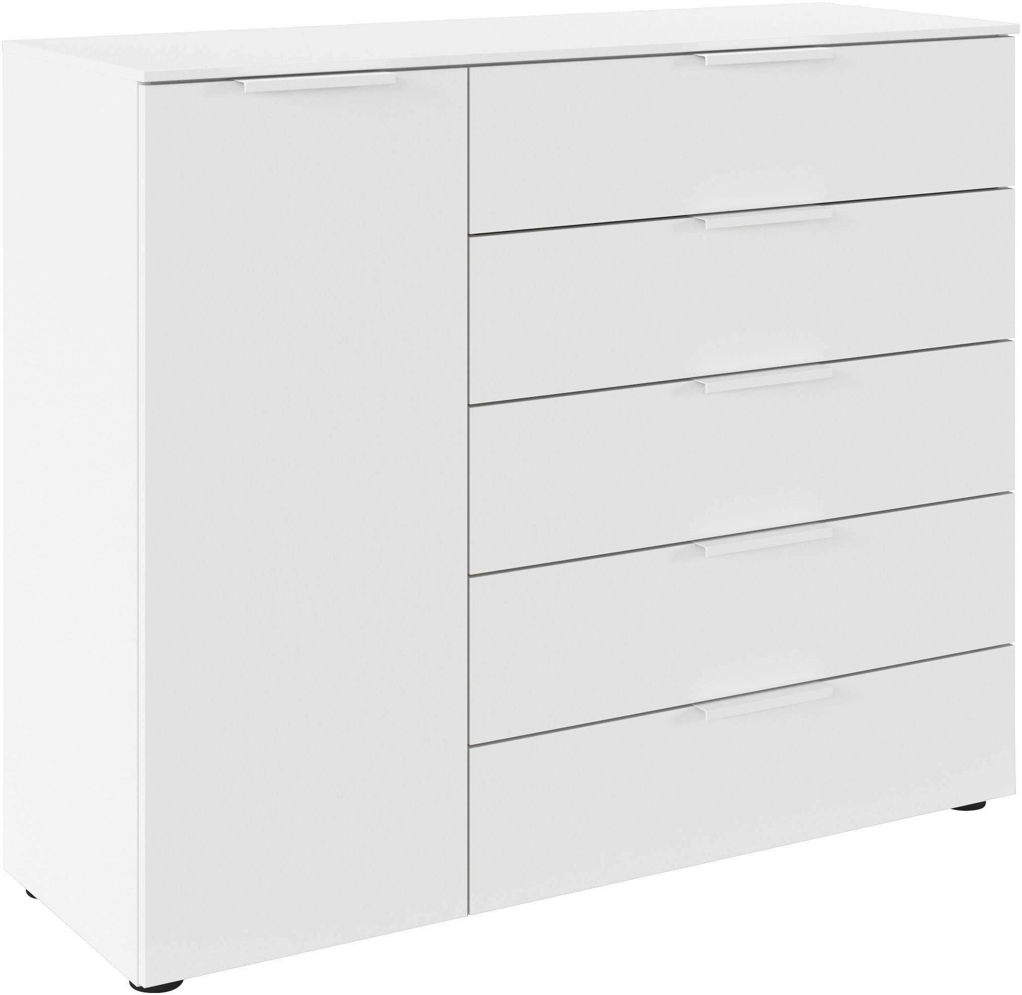 LeGer Home by Lena Gercke Kommode Kommode Sideboard Schubladen Türenkommode SERINA eleganter Eyecatcher (inkl. SOFT-CLOSE-FUNKTION), mit 5 Schubkästen und 1 Tür sowie Metallgriffen MADE IN GERMANY