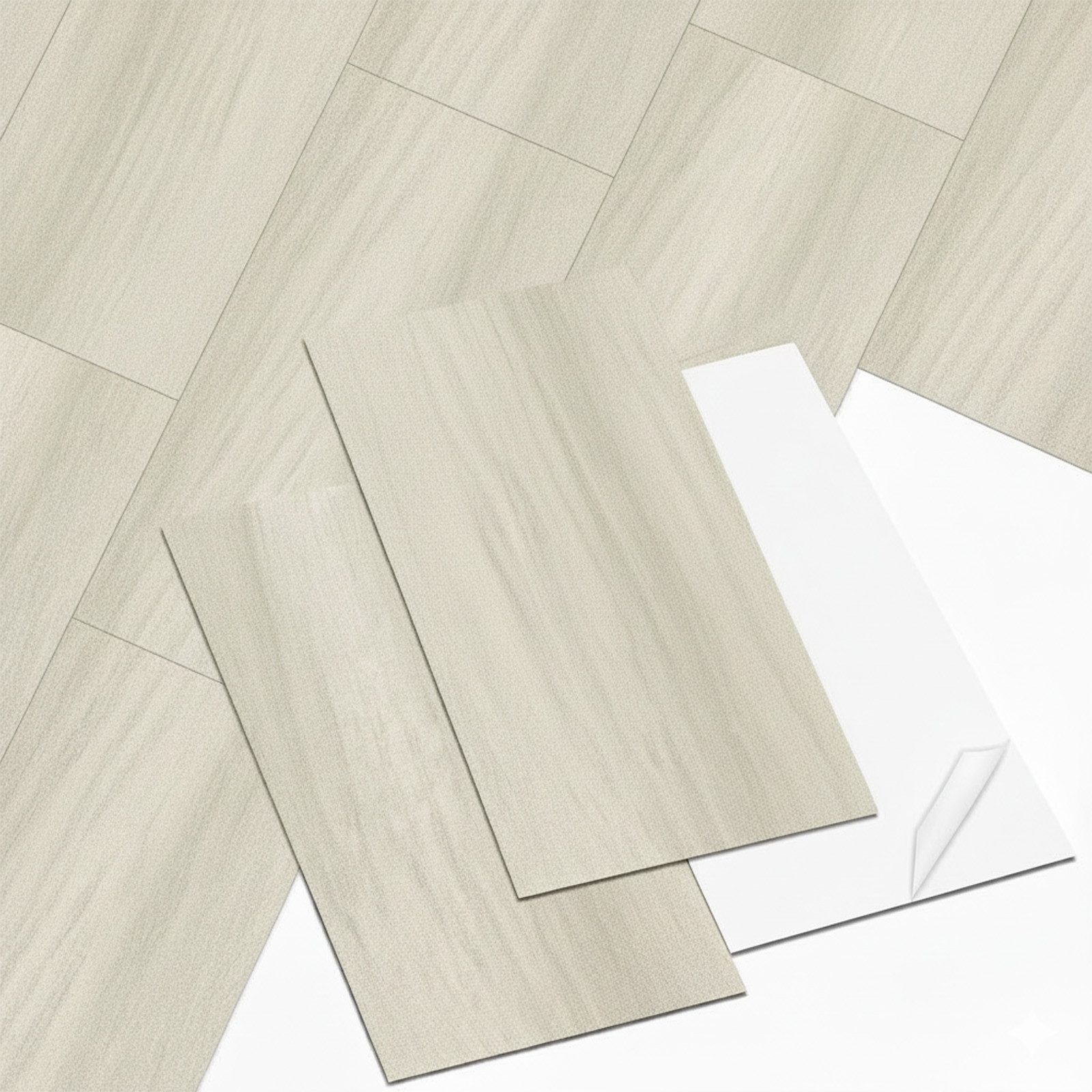 Endorphin Vinylboden Vinylboden selbstklebend Steinoptik in Meteorstein beige 2,97qm, Selbstklebend, strapazierfähig, pflegeleicht, fußwarm, geräuscharm, langlebig