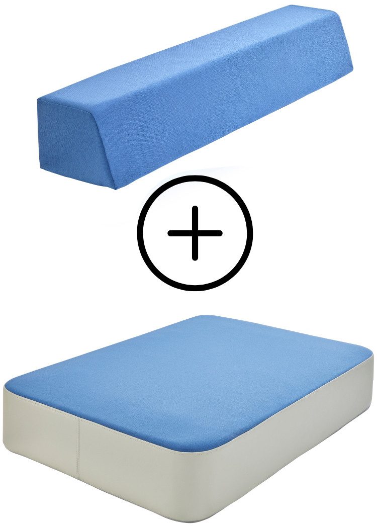 Hipp-Hopp - das Hüpfpolster Weichbodenmatte Hüpfpolster S + Gratis Rückenpolster S Gerade (Set), Made in Germany