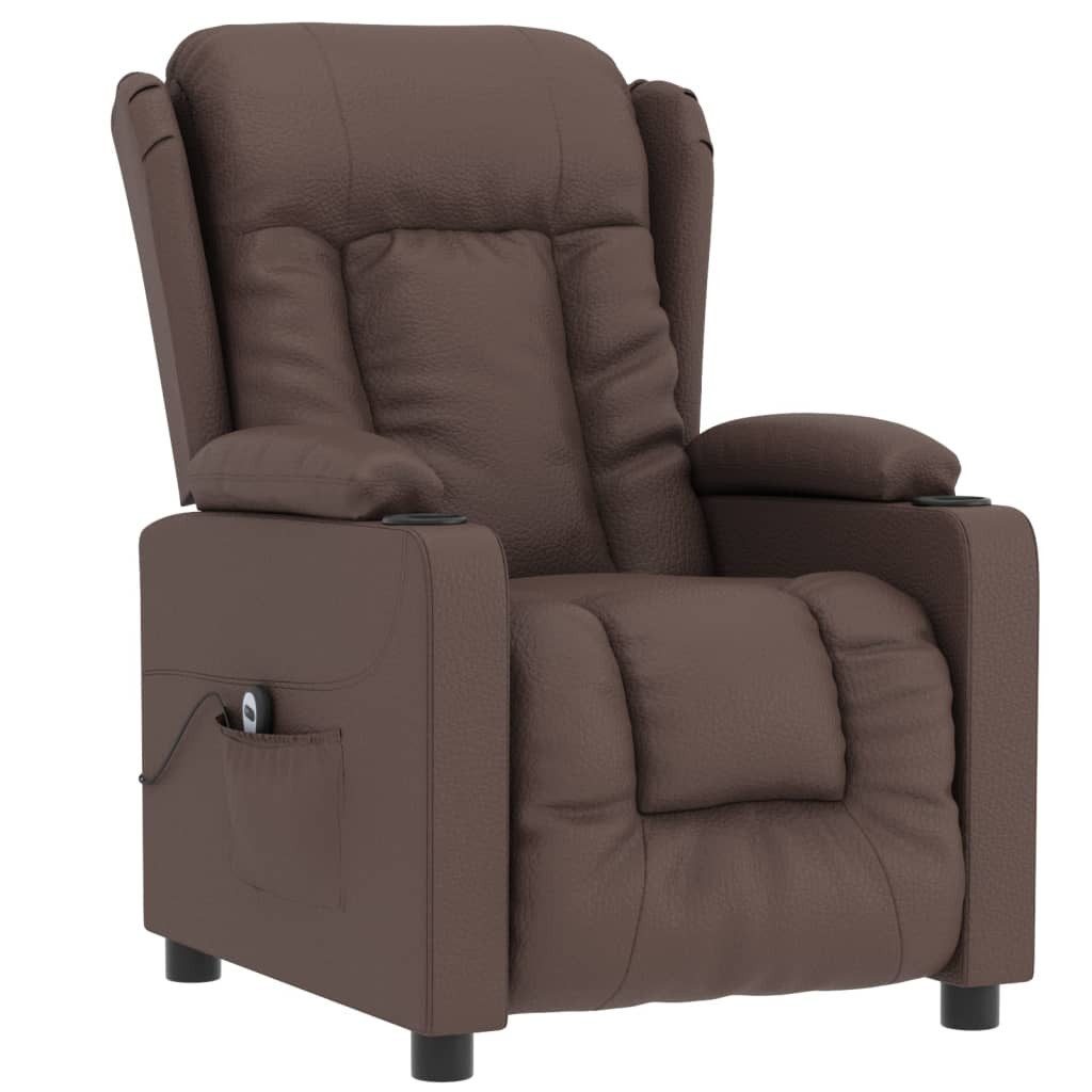 vidaXL Sessel Elektrischer Relaxsessel Braun Kunstleder günstig online kaufen