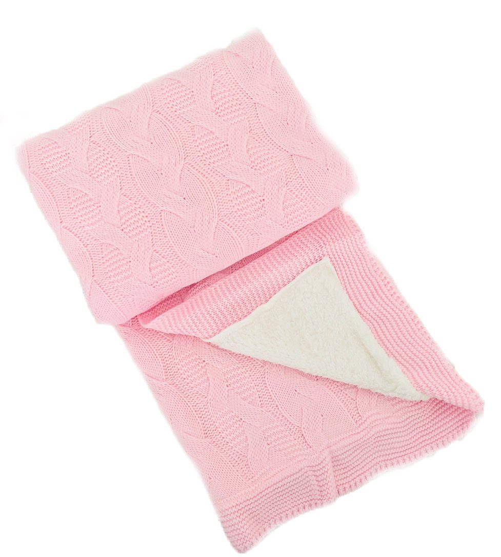 Babydecke Kuscheldecke, NoblesBox, Innen Wollig, Strickdecken in verschiede günstig online kaufen