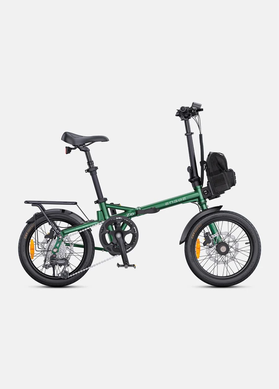 ENGWE E-Bike Faltrad ZIP, 7 Gang Shimano Tourney RD-TY300 Schaltwerk, Kettenschaltung, Heckmotor, 360 Wh, faltbar, Drehmomentsensor und USB-C-Akku