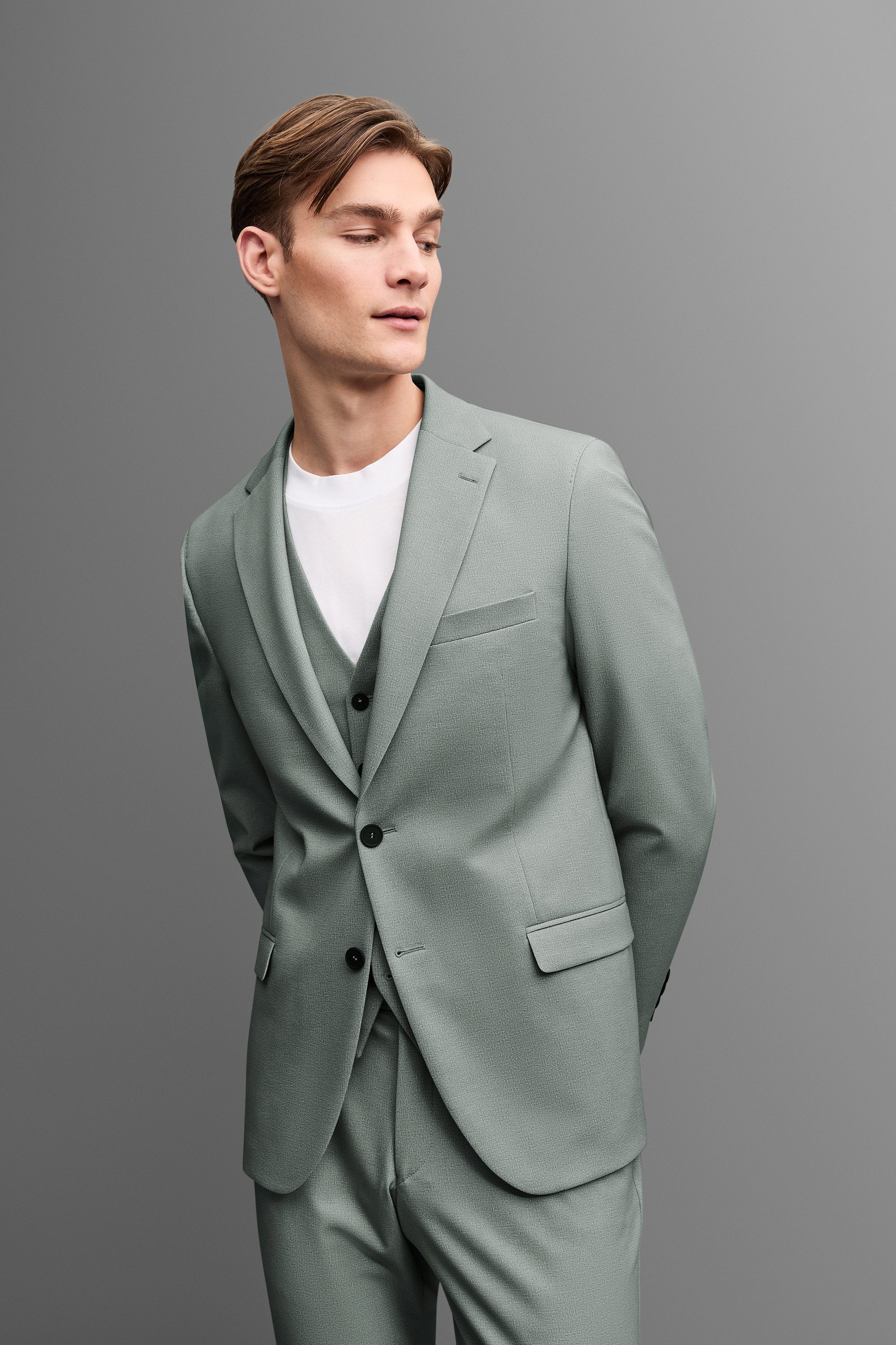 Digel Anzugsakko Anello-ST (1-tlg., Polyester-Viskosemix) Touching Buttons