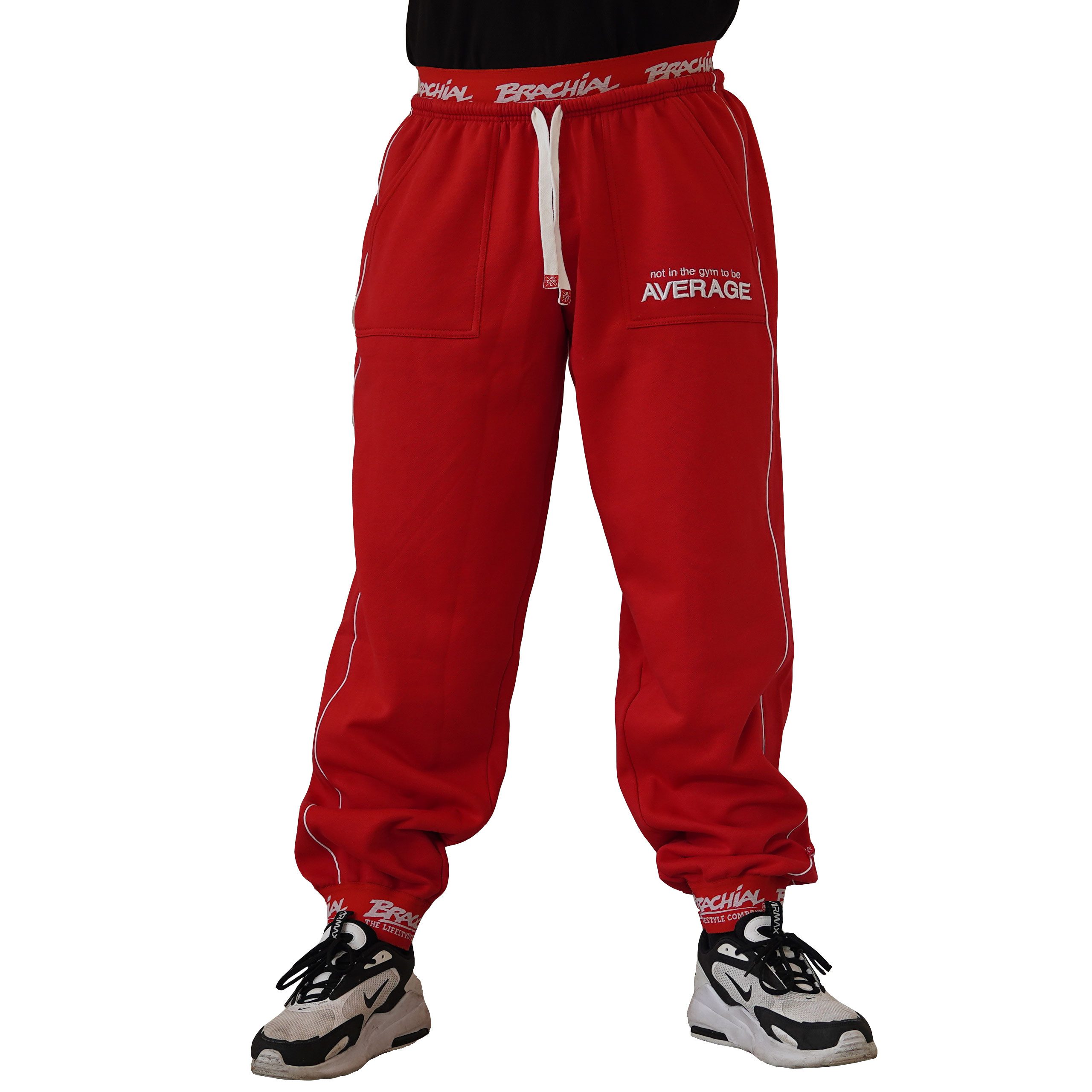 BRACHIAL THE LIFESTYLE COMPANY Sporthose Brachial Sporthose "Spacy" rot/weiß