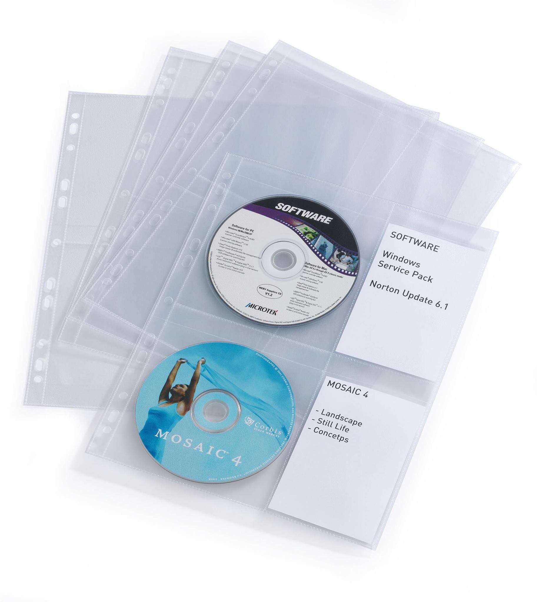 Dokumententasche Durable CD Hülle A4 tr 10St für 4 CDs passend f 5278