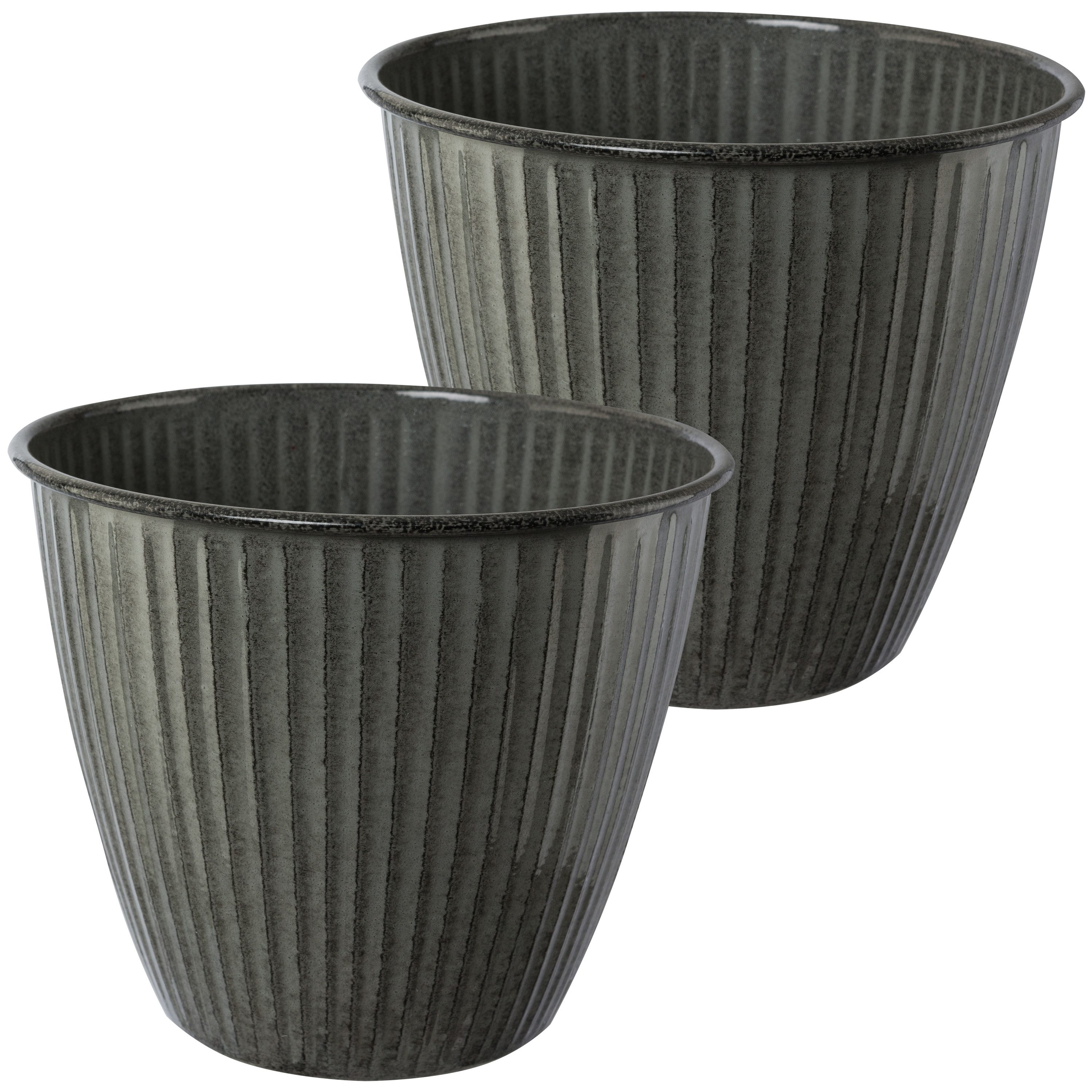 Creativ home Übertopf Übertopf (2 St), mit Riffelstruktur