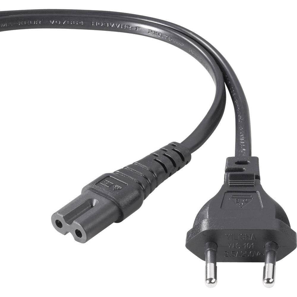 Belkin Laptop Netzkabel 2-polig Anschlusskabel Stromkabel Notebook Netzteil Netzkabel, (1.8 cm), Netzteil Kabel Eurostecker Stromversorgung Anschlusskabel Stromkabel