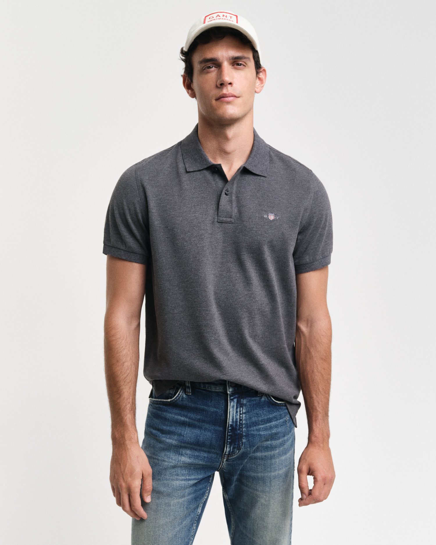 Gant Poloshirt REG SHIELD SS PIQUE POLO mit Logo und Flachstrickkragen 100% günstig online kaufen