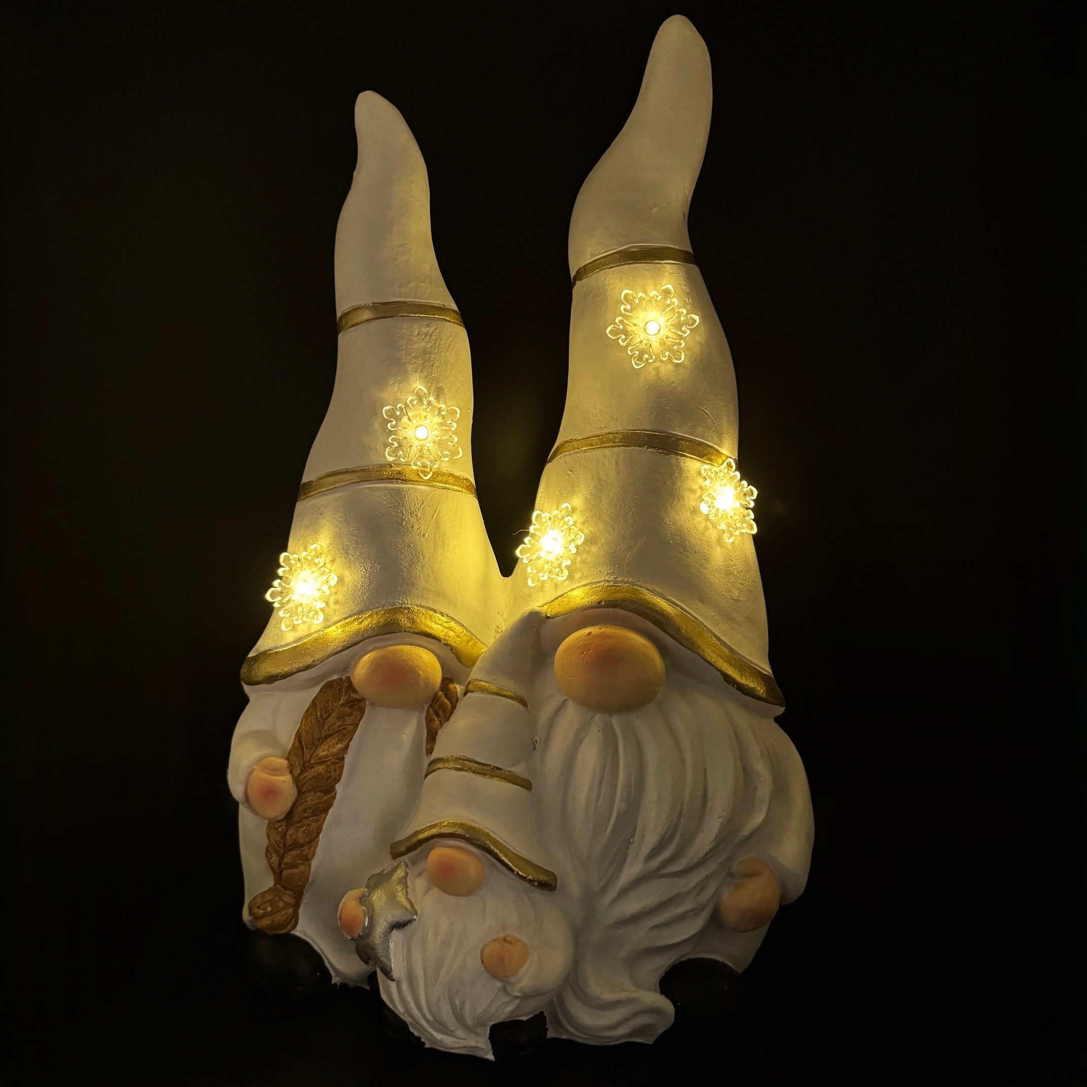 Weihnachtsfigur - Gartenfiguren Wichtelfamilie für den Außenbereich - Weihnachtsdeko