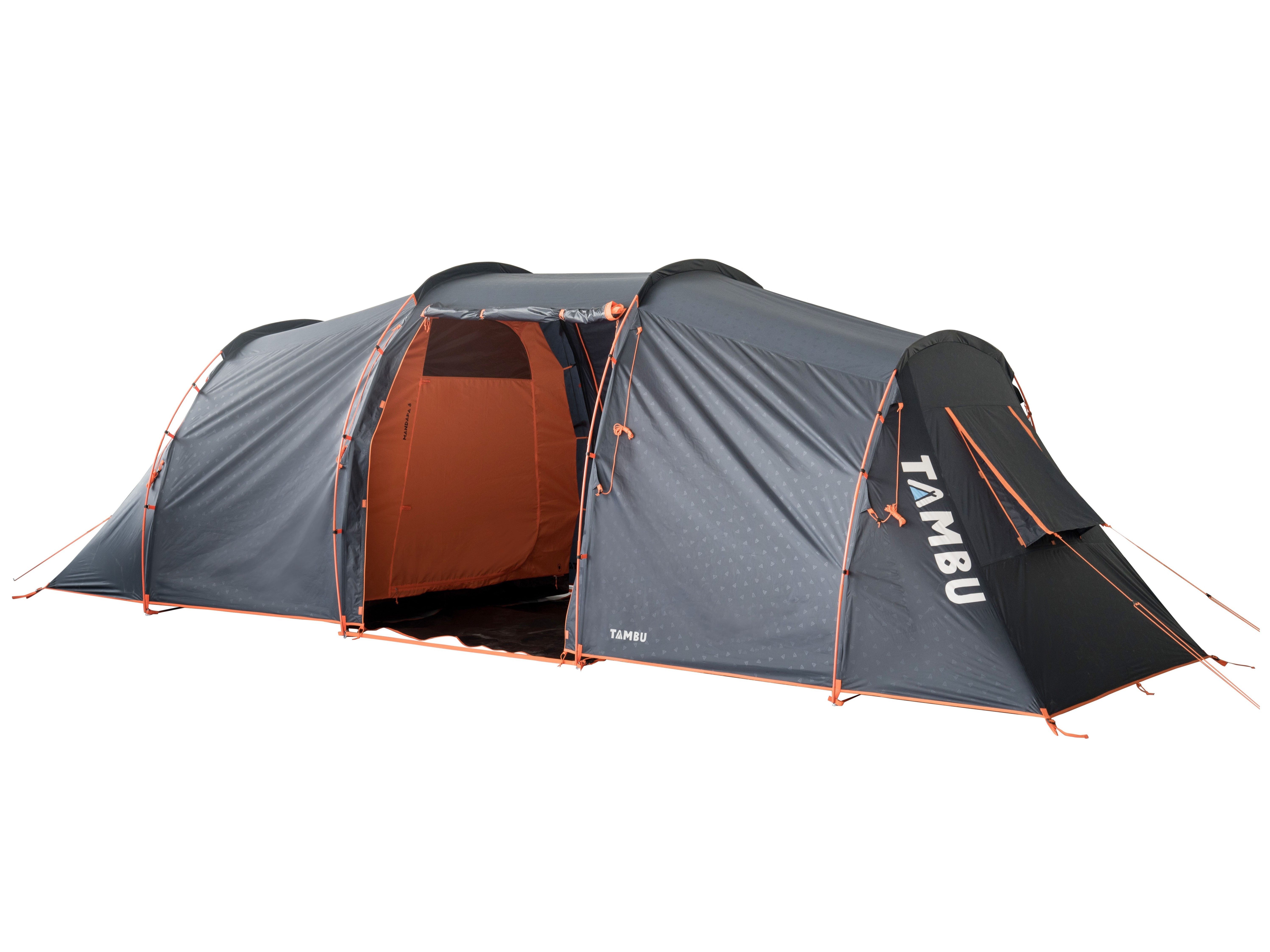 Tambu Tunnelzelt TAMBU - MANDAPA 6 - Vis-à-Vis Zelt, Personen: 6, 100 % recycelter Polyester