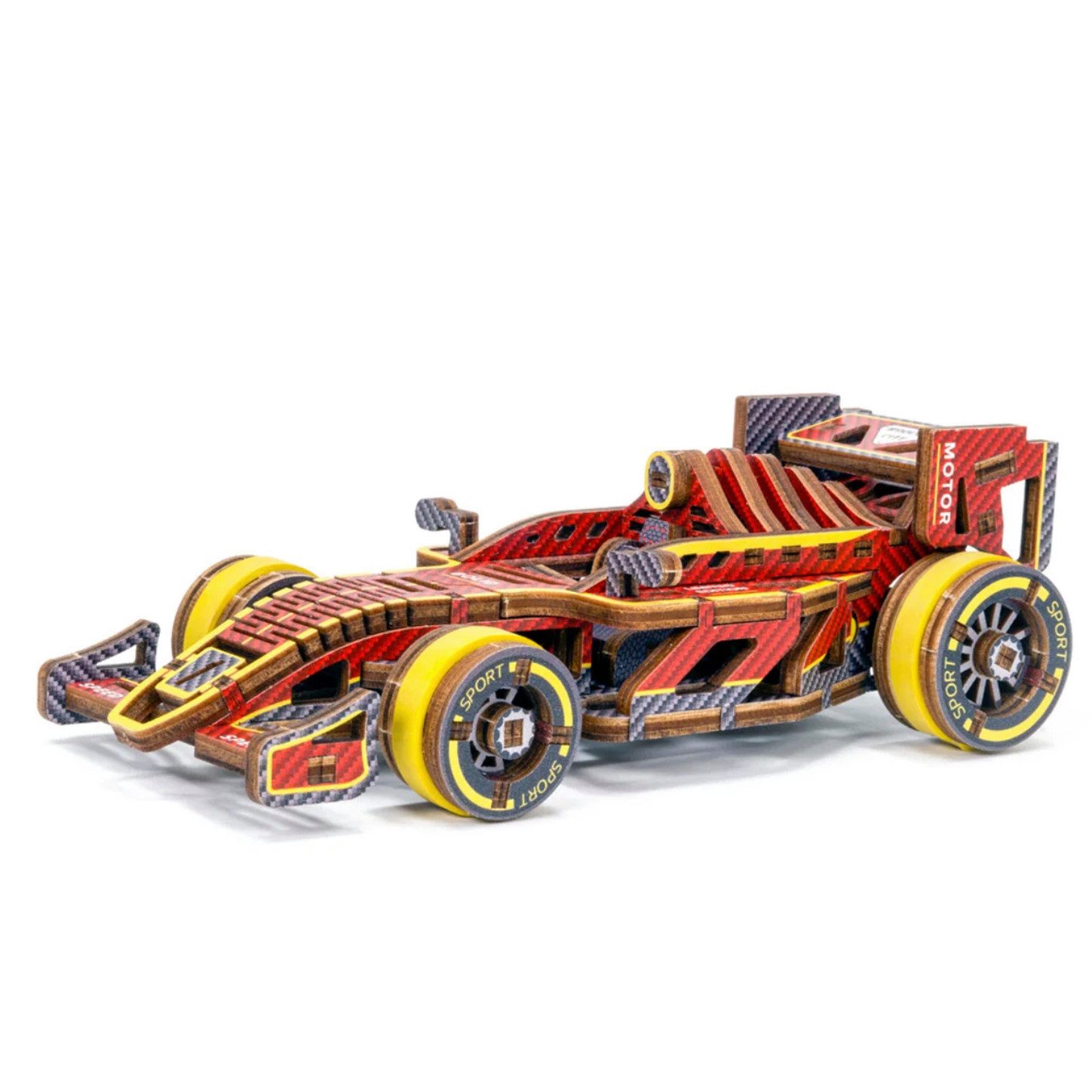 Wooden City 3D-Puzzle Modellbausatz Rennwagen Bolid Limitiert Holzbausatz 3D Puzzle, 109 Puzzleteile, limitiert