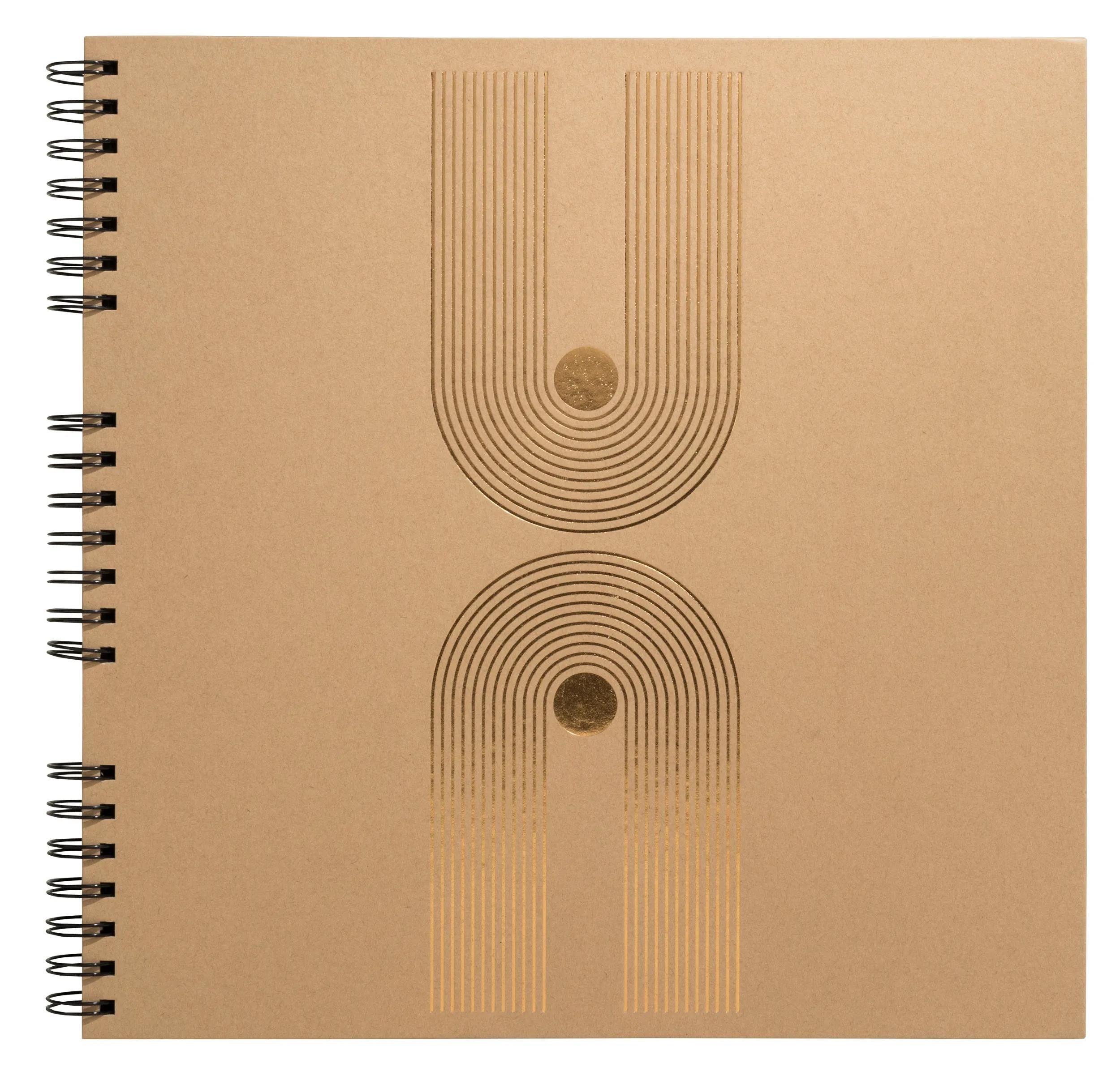 EXACOMPTA Fotoalbum Fotoalbum mit Spiralbindung 60S schwarz 32x32 cm - Kraft - 16849E, Fotoalben Erinnerung