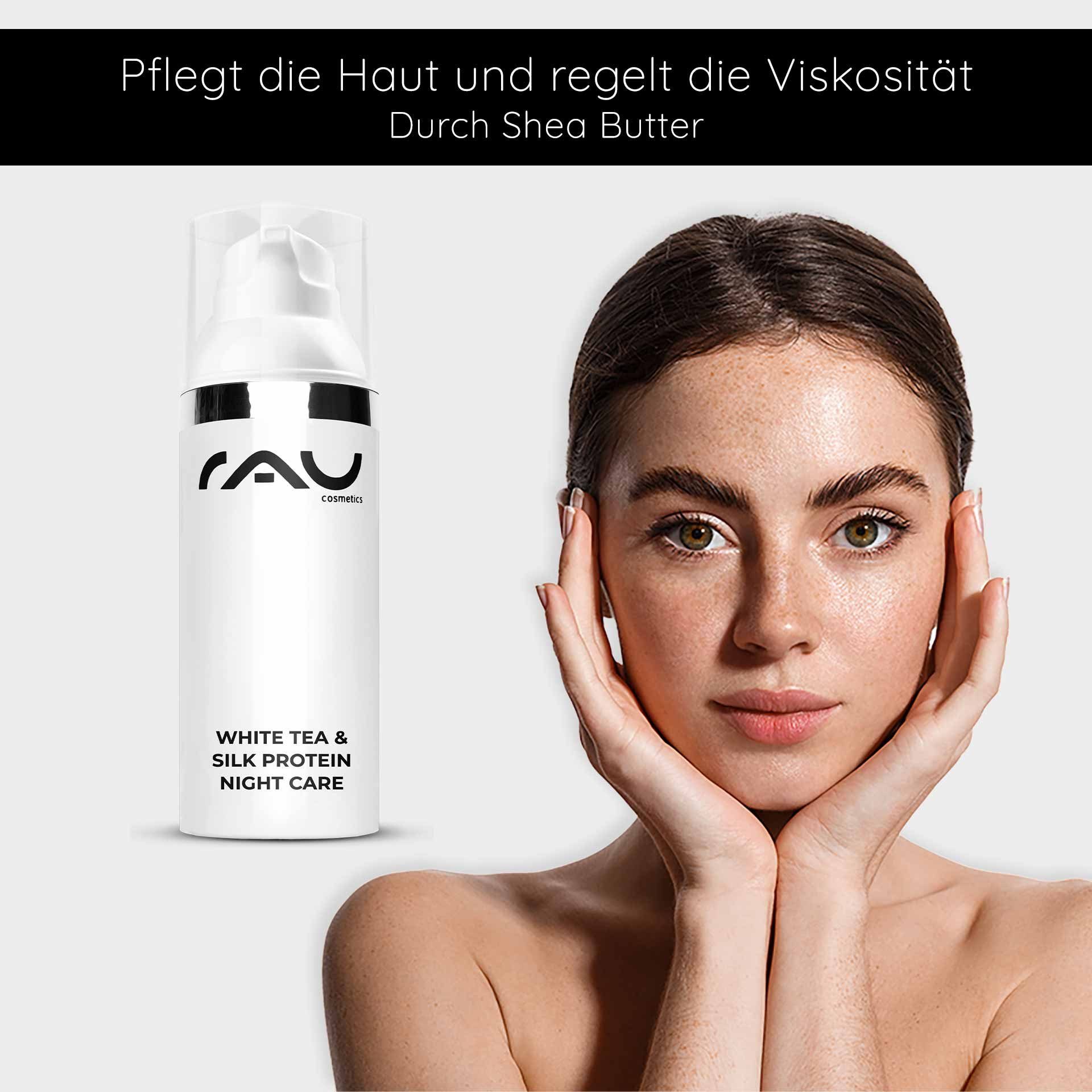 RAU Cosmetics Nachtcreme White Tea & Silk Protein Night Care