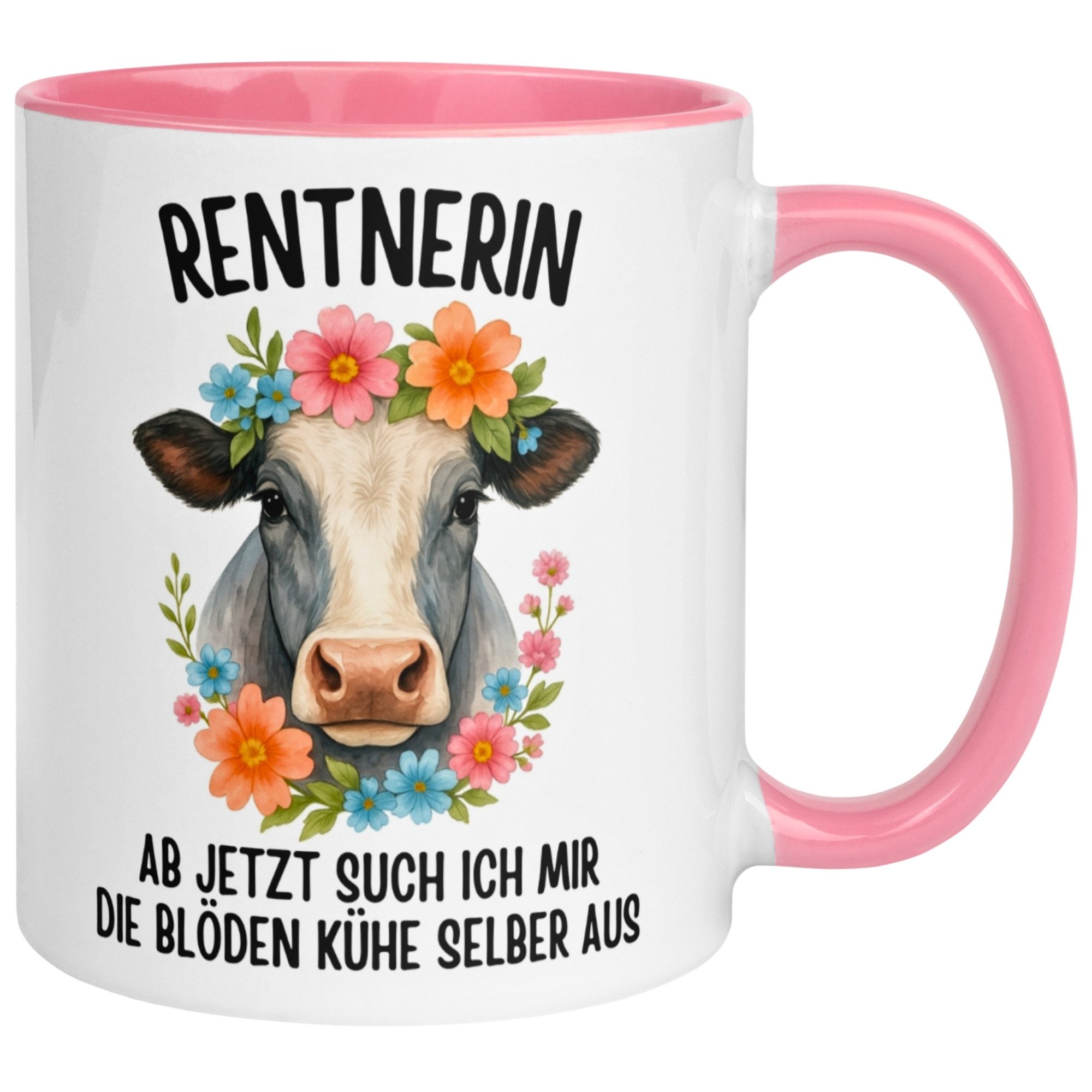 Momentals Tasse Rente Frau – Jetzt such ich mir die blöden Kühe selber aus – Rentnerin, Gratis Versand · Links-&Rechtshänder · Spülmaschinenfest