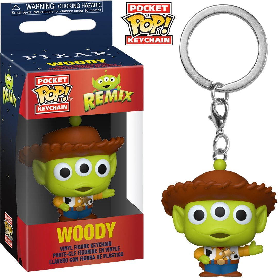 Pocket Pop! Alien Disney Funko Schlüsselanhänger Pixar - Remix Woody