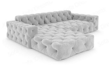 Sofa Dreams Ecksofa Polster Design Sofa Samtstoff Menorca L Form kurz Stoffsofa, Loungesofa