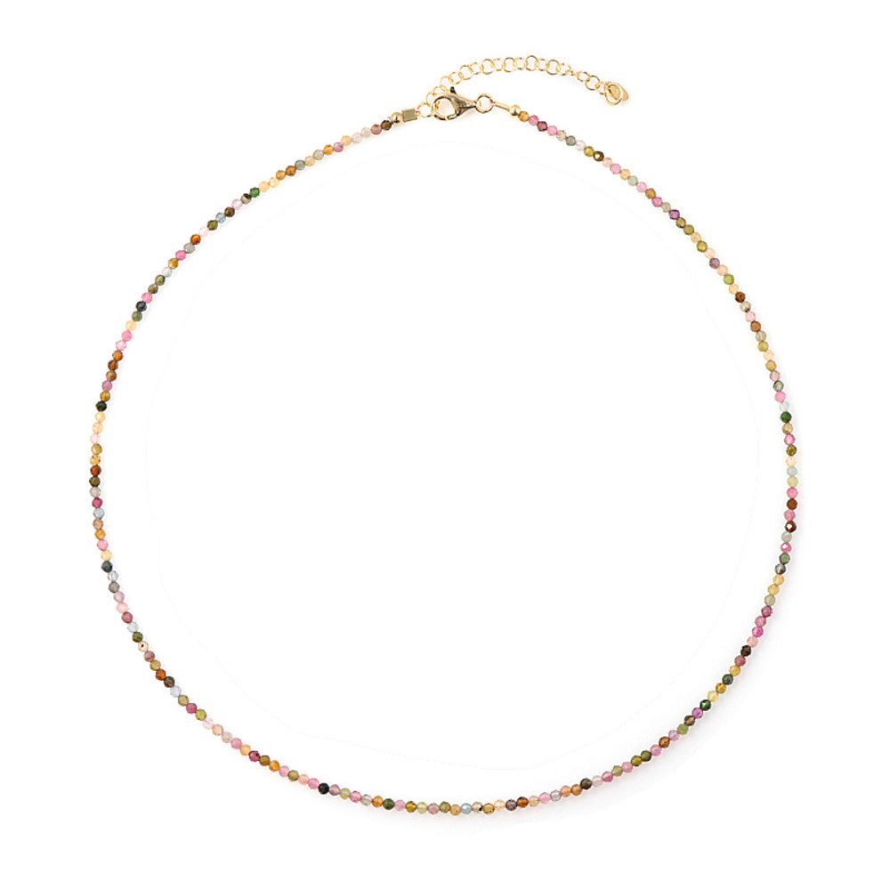 Cavill Silberkette Cavill Turmalin 16,45 ct farbig 925 Silber vergoldet Schmuck (1-tlg)