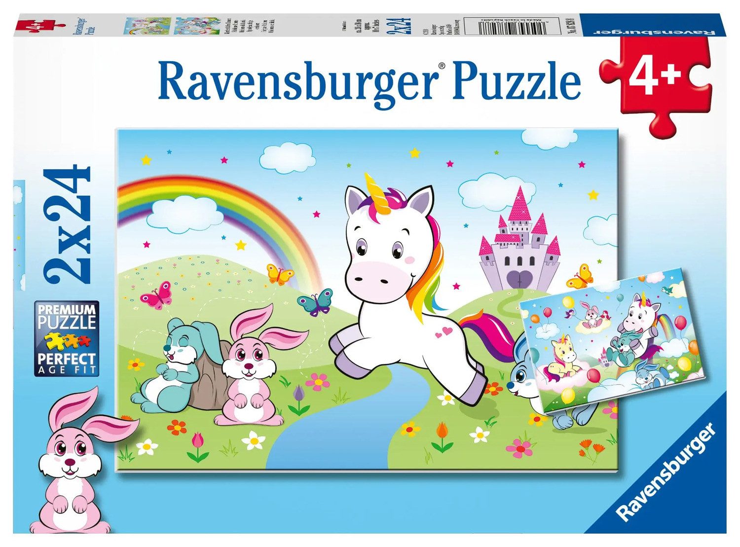 Ravensburger Puzzle Märchenhaftes Einhorn - Puzzle mit 2X24 Teilen, 24 Puzz günstig online kaufen