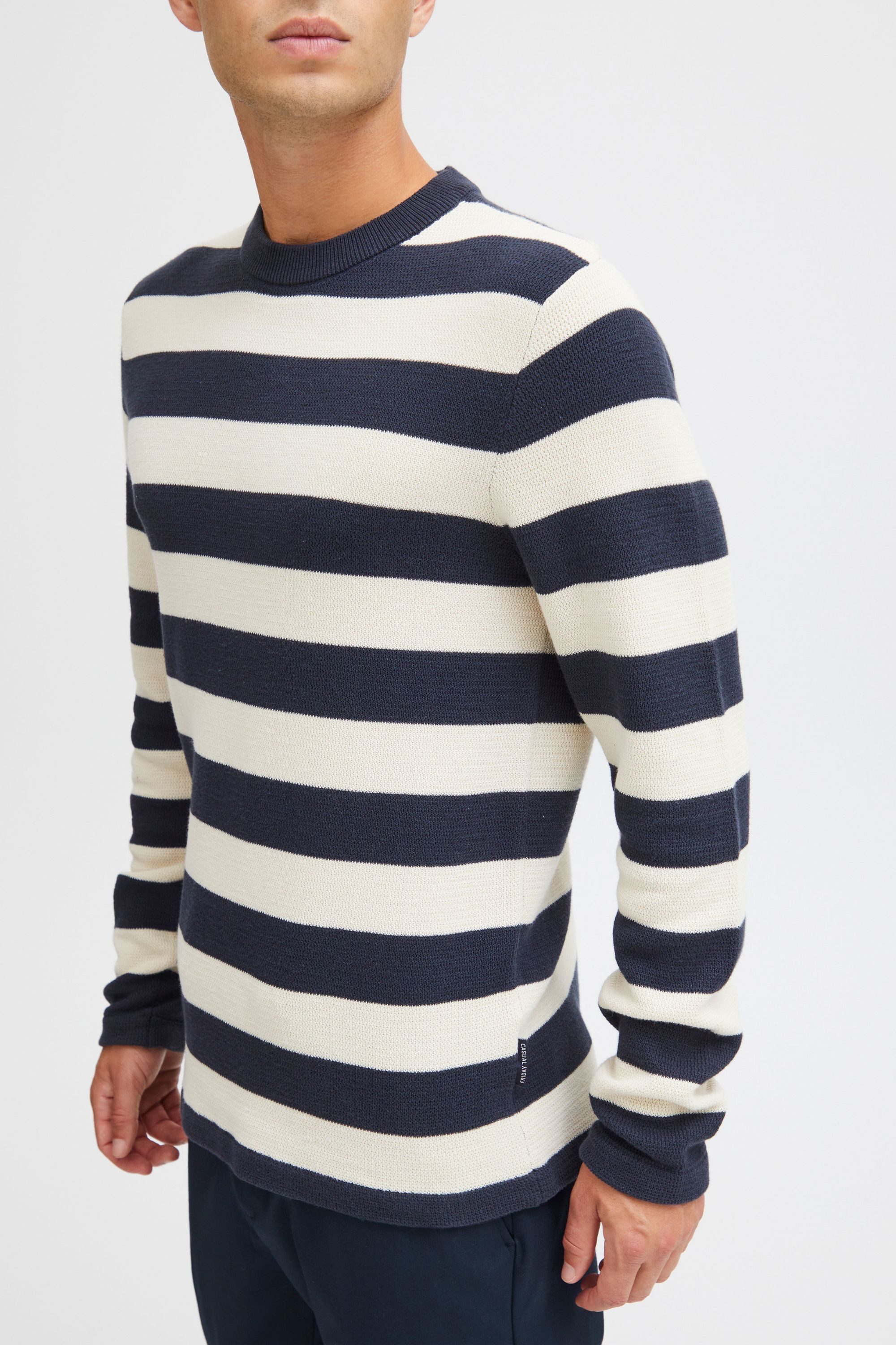Casual Friday Strickpullover CFKarl Basic Strickpullover mit Struktur