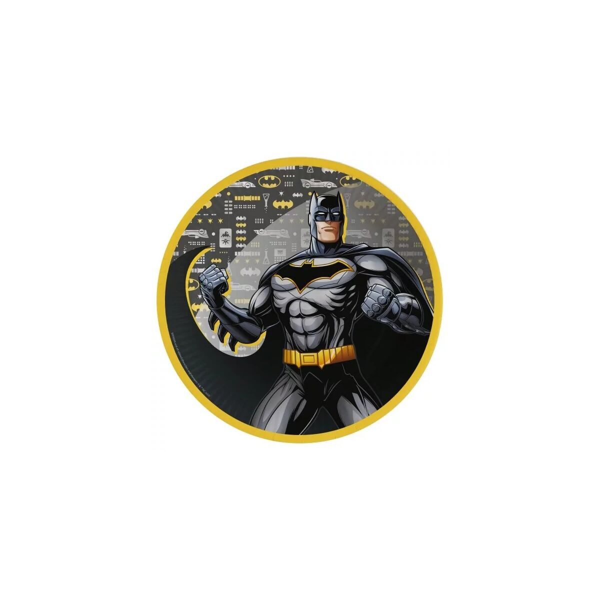 Batman Kindergeschirr-Set Batman City Pappteller 8 Stk., 23 cm